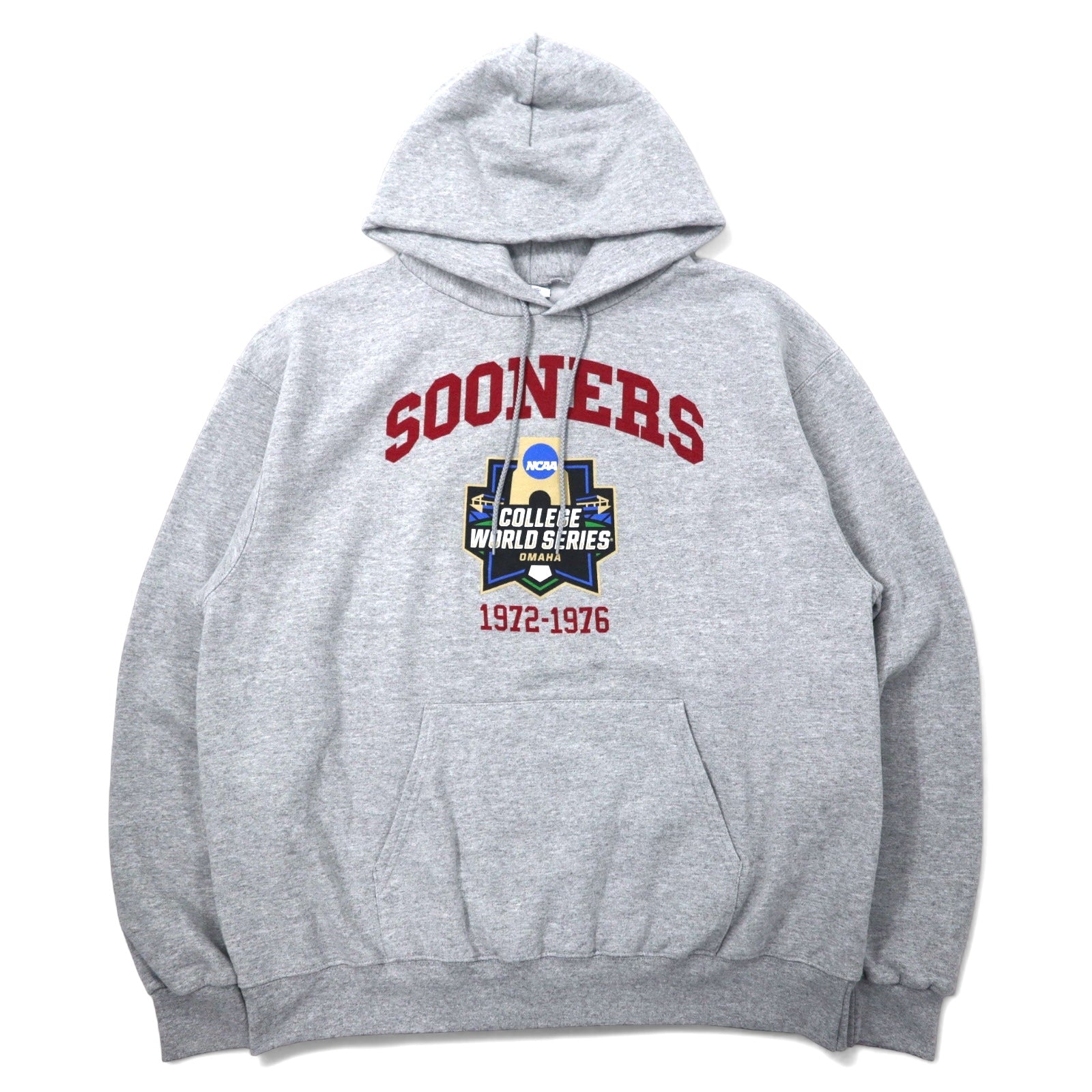 Champion Felpa con Cappuccio con Stampa College ECO 3XL Grigia Cotone Felpata Internamente NCAA SOONERS Taglia Grande