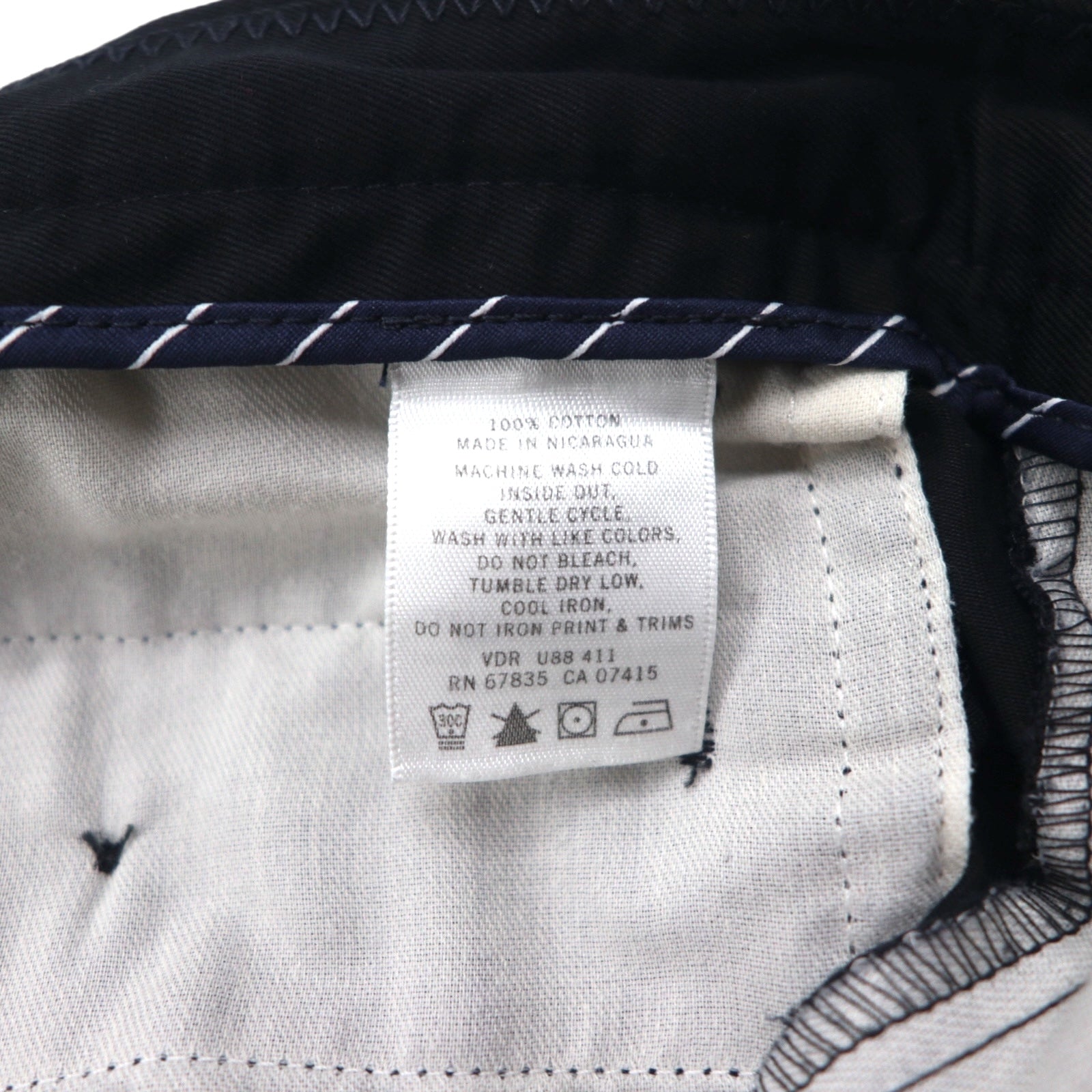 NAUTICA 2タック ワイド スラックスパンツ M ブラック RIGGER コットン