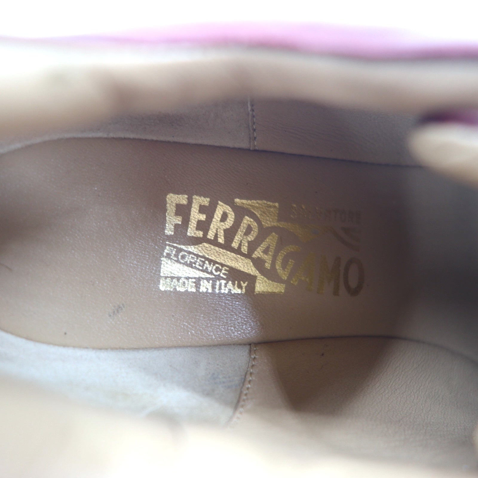 Salvatore Ferragamo Sneakers Gancini in pelle di vitello Made in Italy 24.5cm bordeaux MORGAN NZ H 01800
