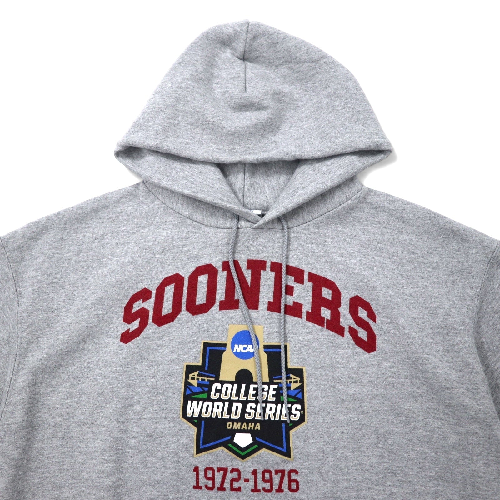 Champion Felpa con Cappuccio con Stampa College ECO 3XL Grigia Cotone Felpata Internamente NCAA SOONERS Taglia Grande