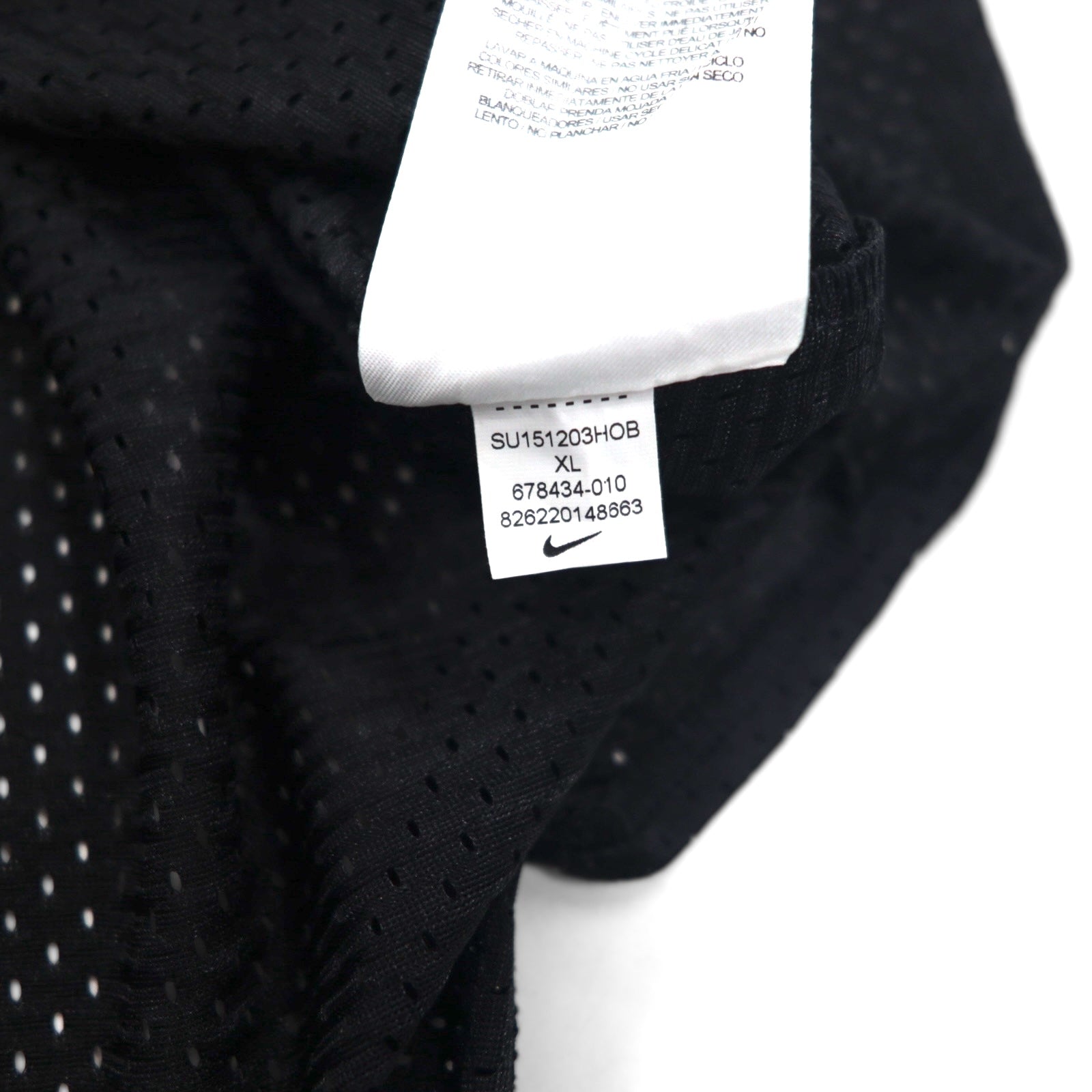 NIKE Maglia da Gioco in Mesh XL Nera Poliestere Swoosh 678434-010 Nuova con etichette