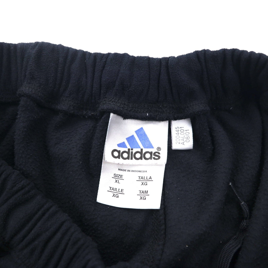 adidas Anni 2000 Pantaloni in pile Facili Pantaloni da tuta Tuta sportiva XL Nero 3 strisce