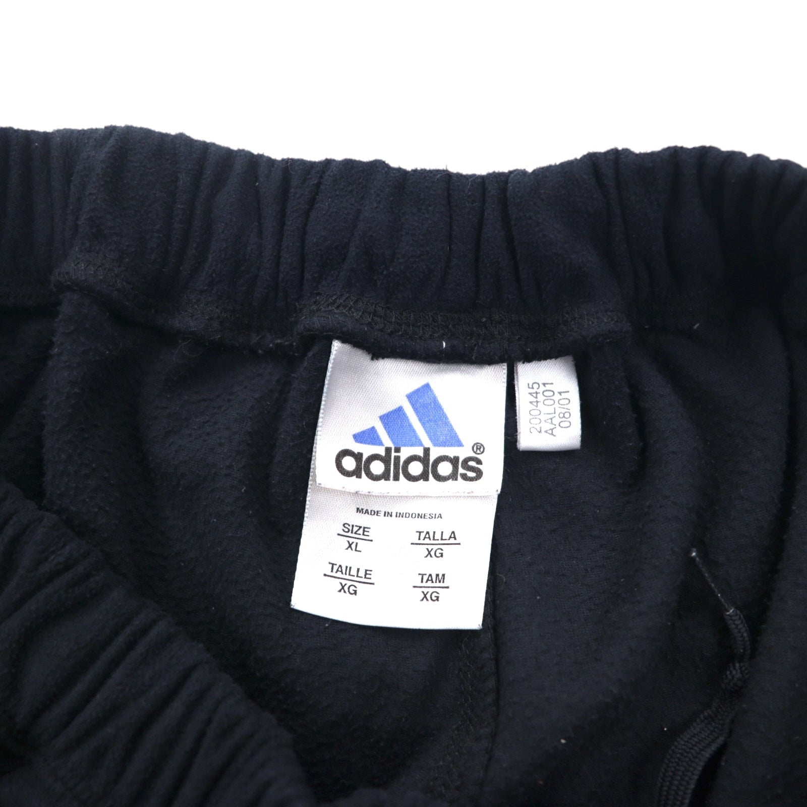 adidas Anni 2000 Pantaloni in pile Facili Pantaloni da tuta Tuta sportiva XL Nero 3 strisce