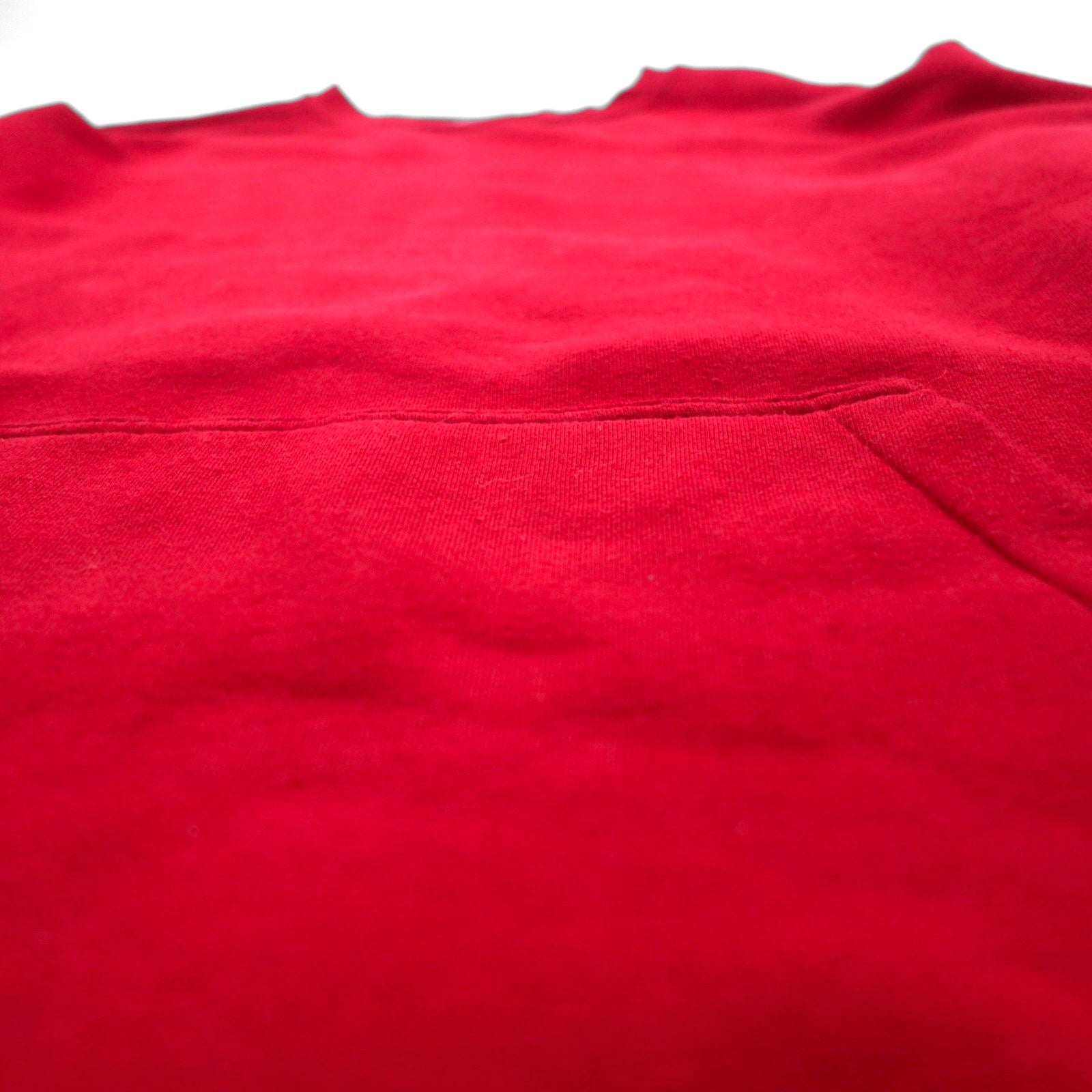 AND1 Anni 2000 Felpa girocollo rossa XL tinta unita garzata tasca frontale