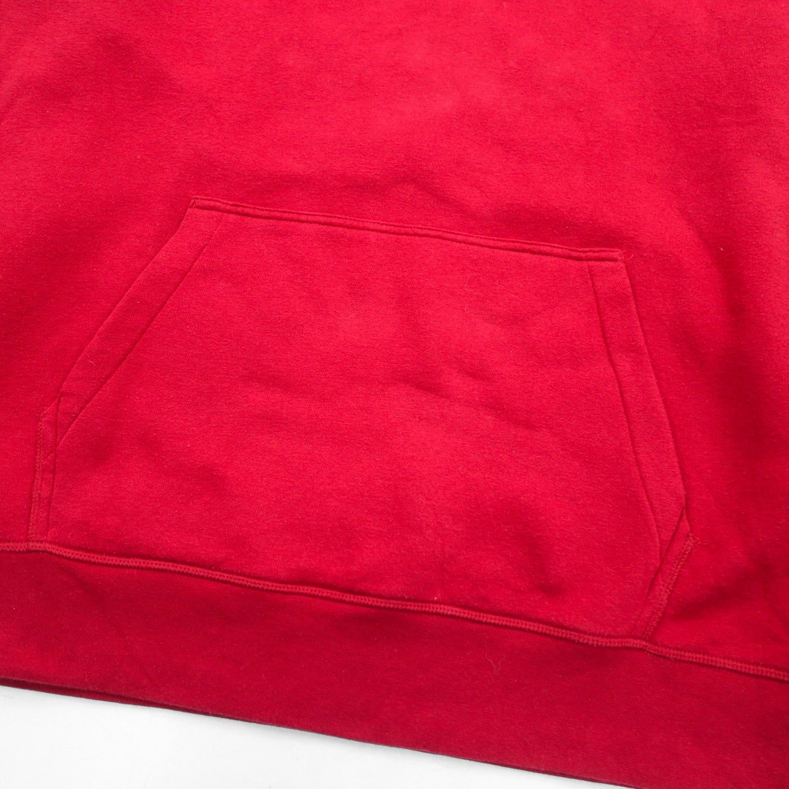 AND1 Anni 2000 Felpa girocollo rossa XL tinta unita garzata tasca frontale