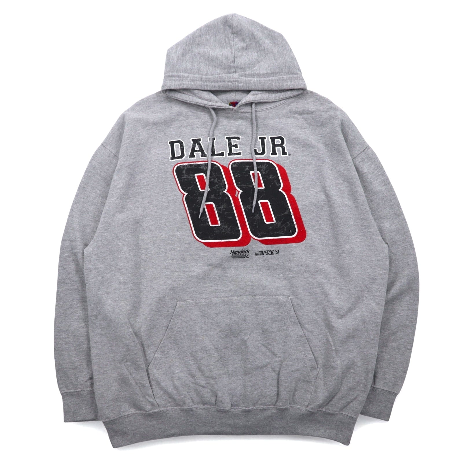 Felpa con cappuccio pullover stampa numerazione NASCAR L grigio cotone racing DALE JR
