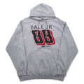 Felpa con cappuccio pullover stampa numerazione NASCAR L grigio cotone racing DALE JR
