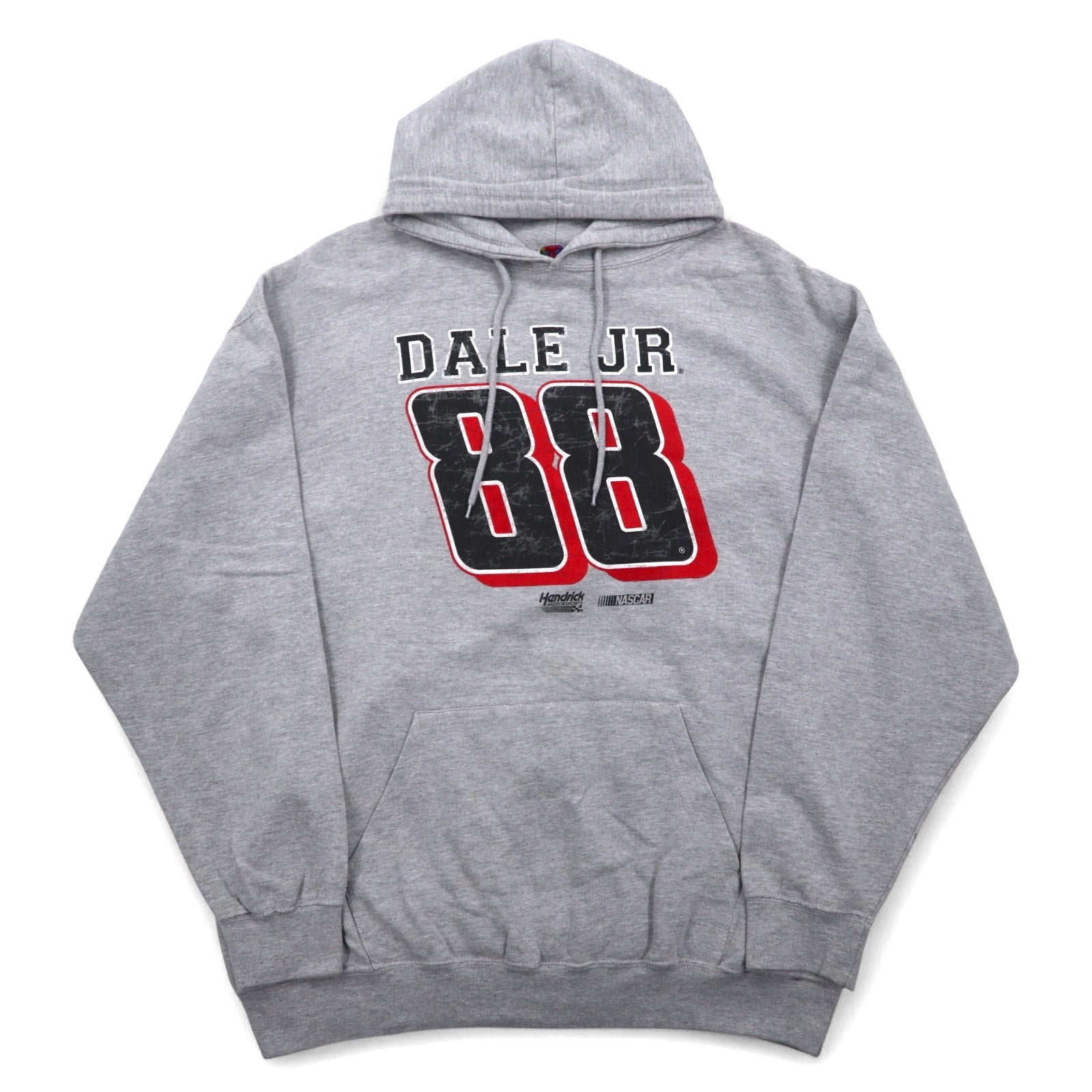 Felpa con cappuccio pullover stampa numerazione NASCAR L grigio cotone racing DALE JR