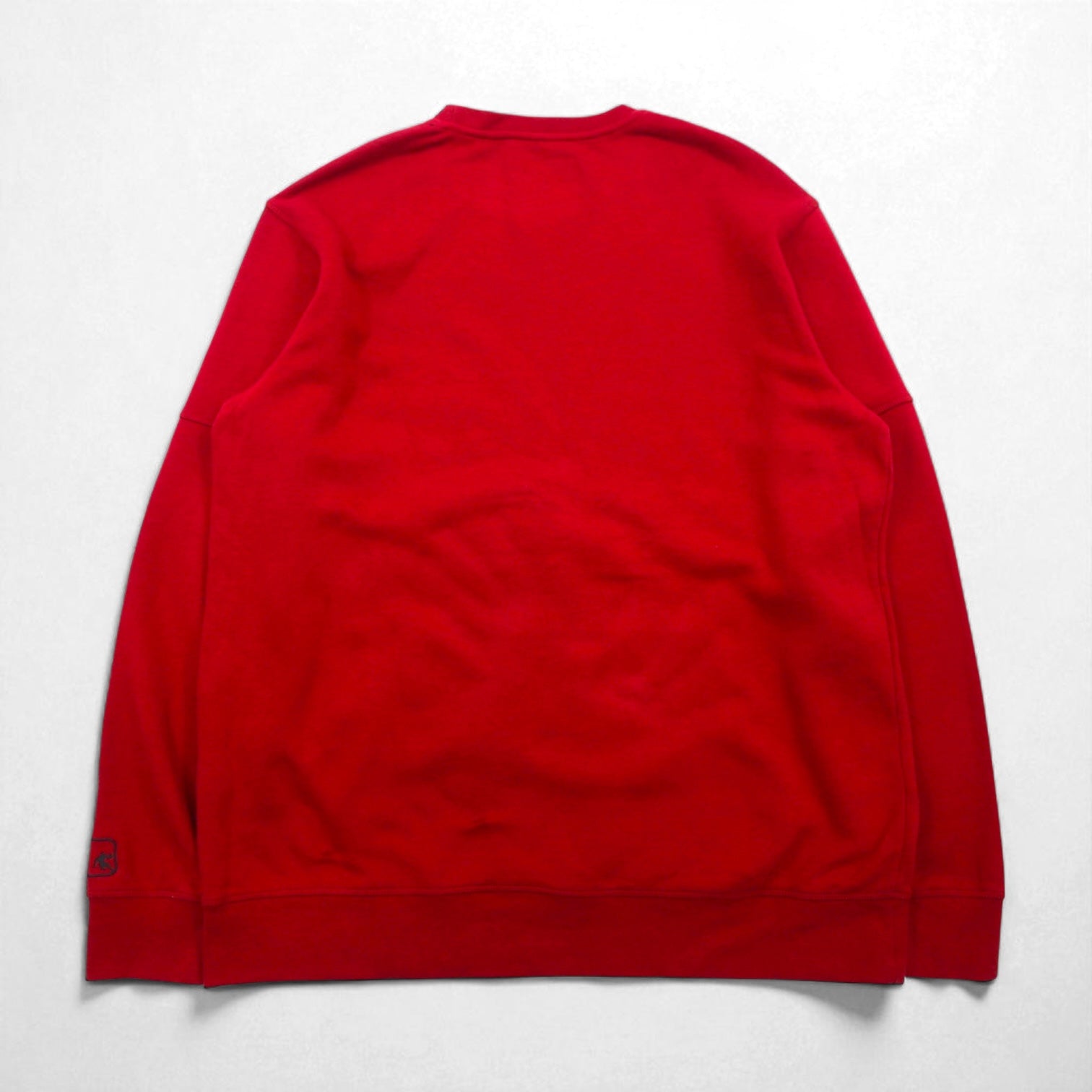 AND1 Anni 2000 Felpa girocollo rossa XL tinta unita garzata tasca frontale