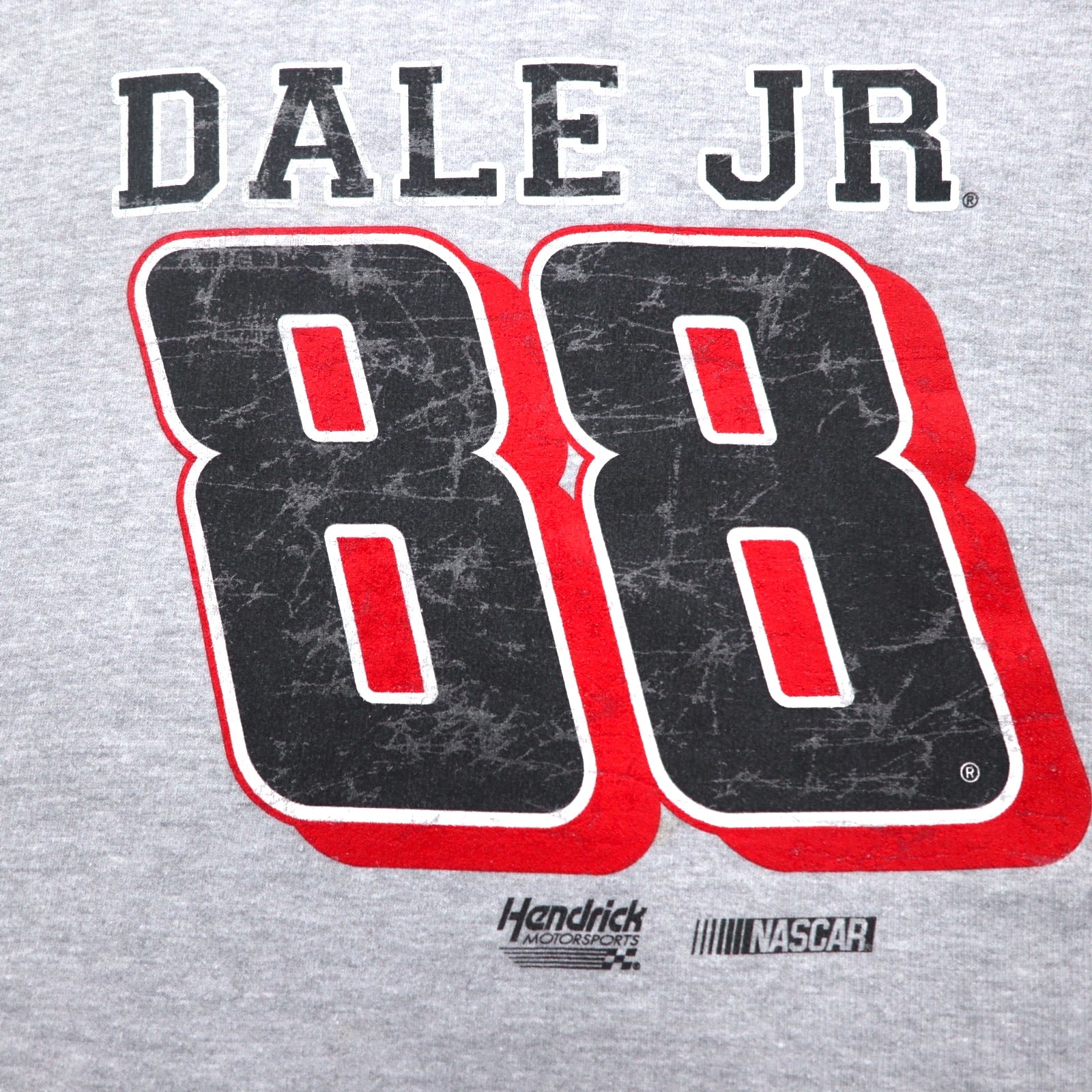 Felpa con cappuccio pullover stampa numerazione NASCAR L grigio cotone racing DALE JR
