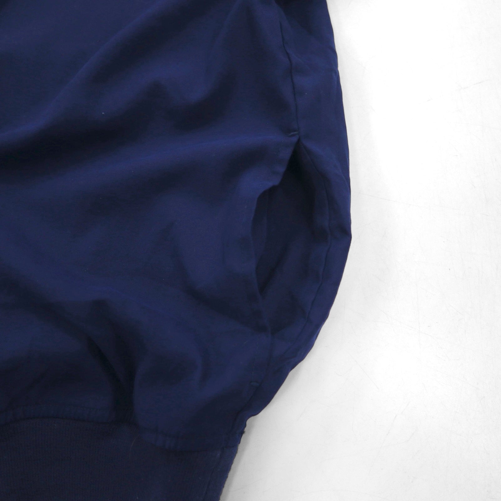 Eddie Bauer Giacca a vento pullover in nylon, taglia L, blu navy, poliestere idrorepellente, logo ricamato a punto singolo, tasche laterali