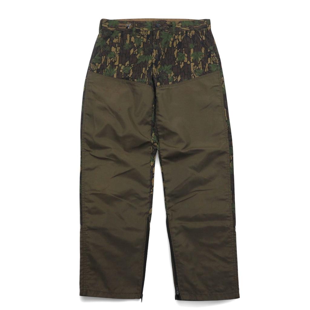 Pantaloni da caccia WINCHESTER anni '90, taglia L, color kaki, mimetismo realtree, inserti a contrasto, cerniere alle caviglie, CONCEAL