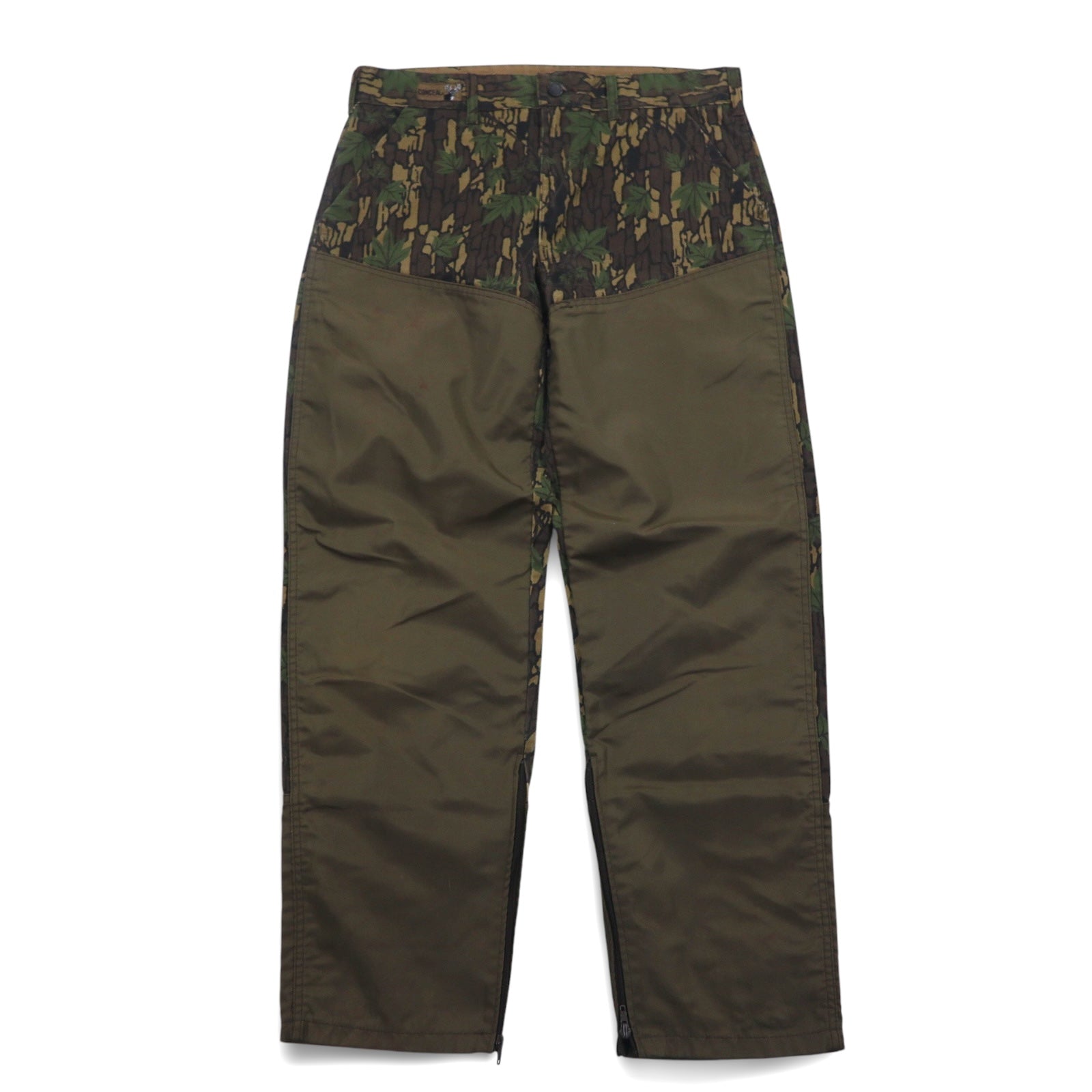 Pantaloni da caccia WINCHESTER anni '90, taglia L, color kaki, mimetismo realtree, inserti a contrasto, cerniere alle caviglie, CONCEAL