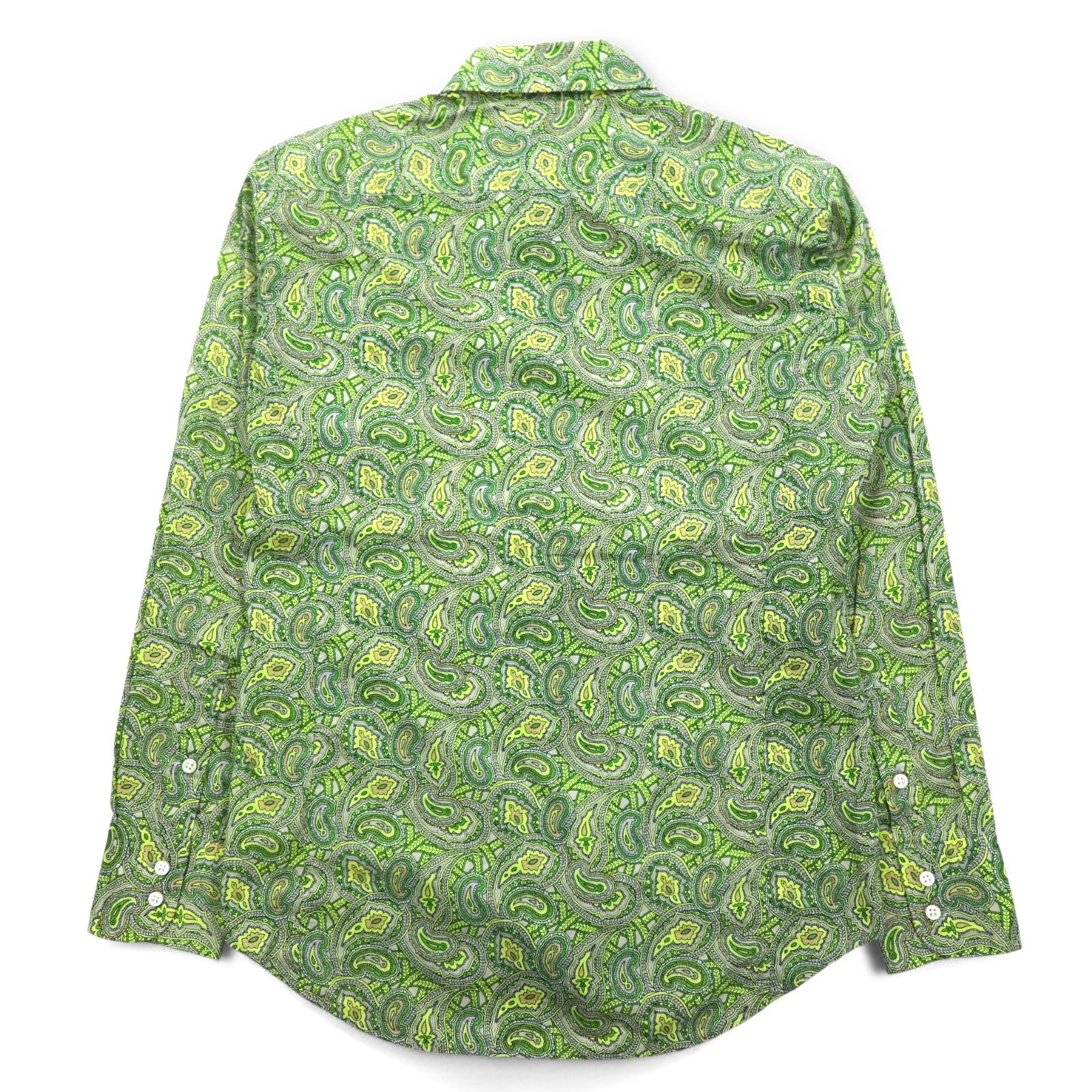 DESIGNWORKS Camicia elegante a fantasia paisley M verde fantasia totale cotone made in Japan
