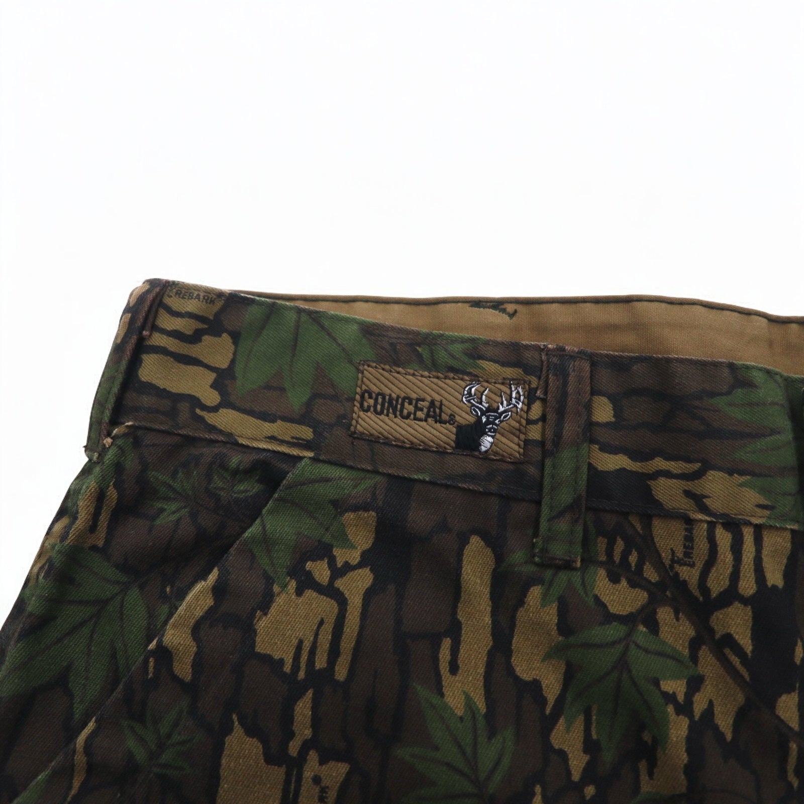 Pantaloni da caccia WINCHESTER anni '90, taglia L, color kaki, mimetismo realtree, inserti a contrasto, cerniere alle caviglie, CONCEAL