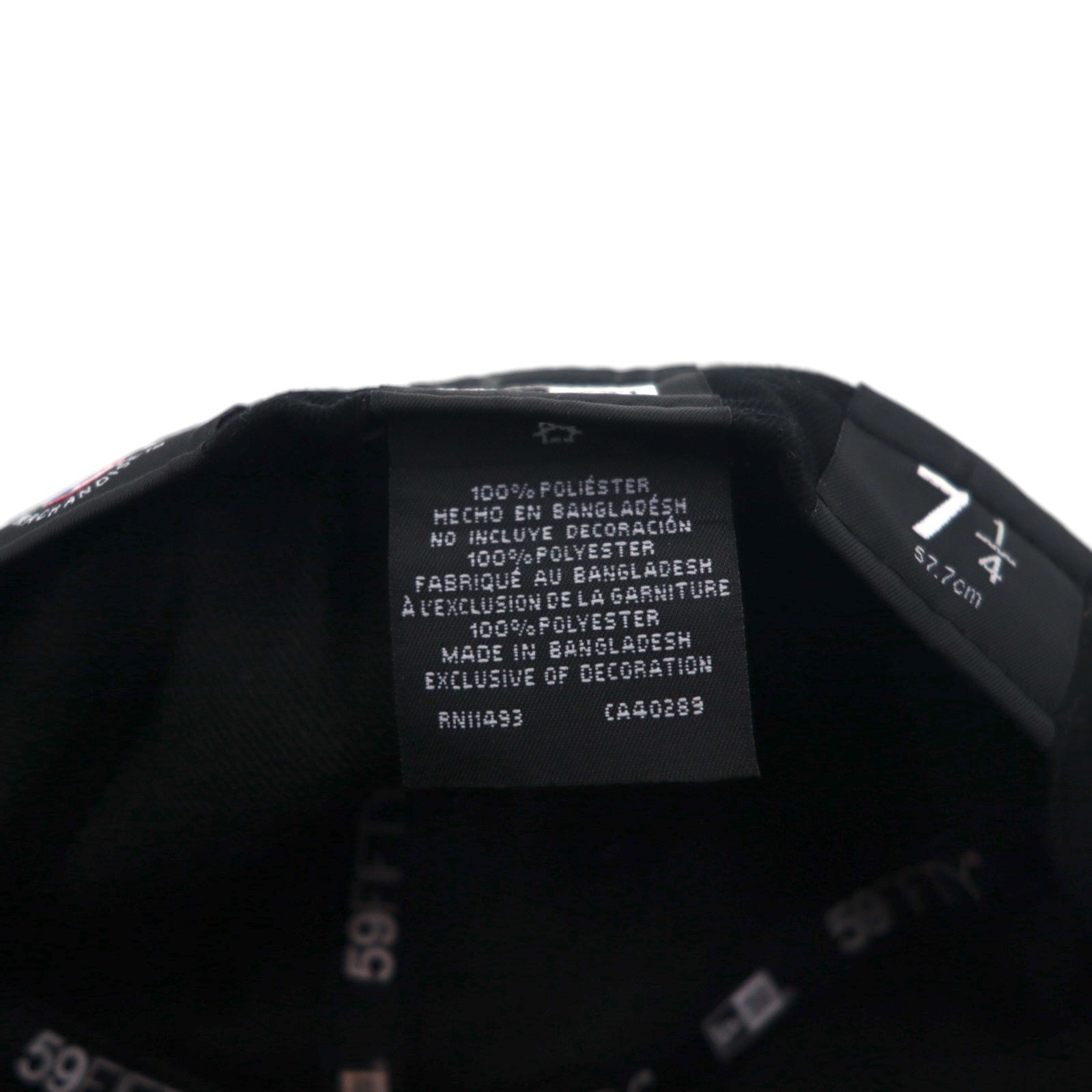 NEW ERA ベースボールキャップ 57.7cm ブラック ポリエステル MLB NY New York Mets ニューヨークメッツ