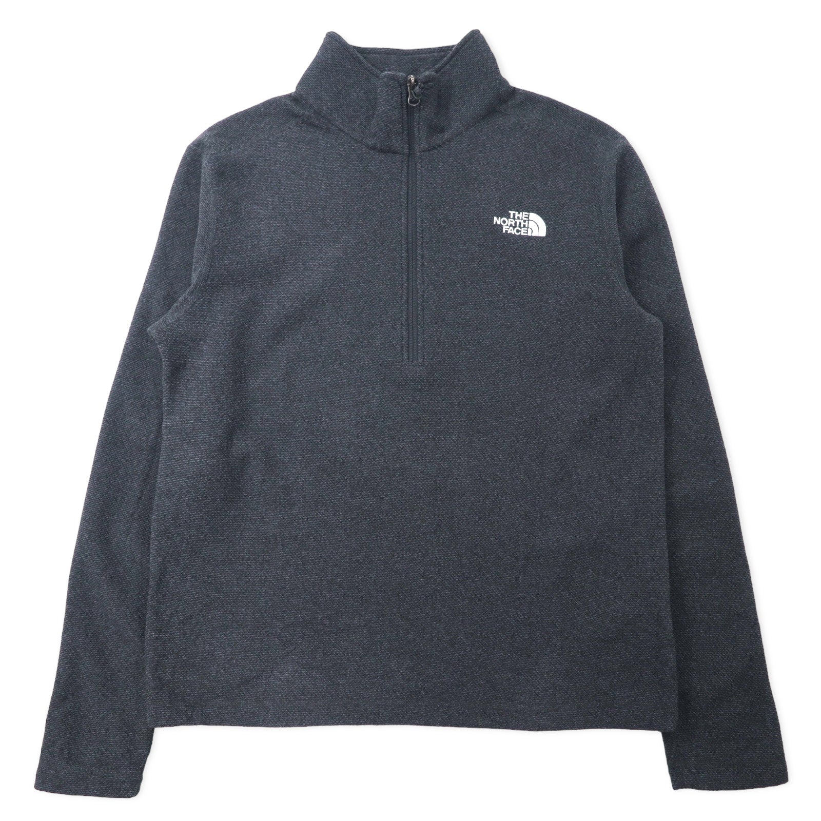 THE NORTH FACE giacca in pile con mezza zip M grigio poliestere ricamo logo a punto singolo