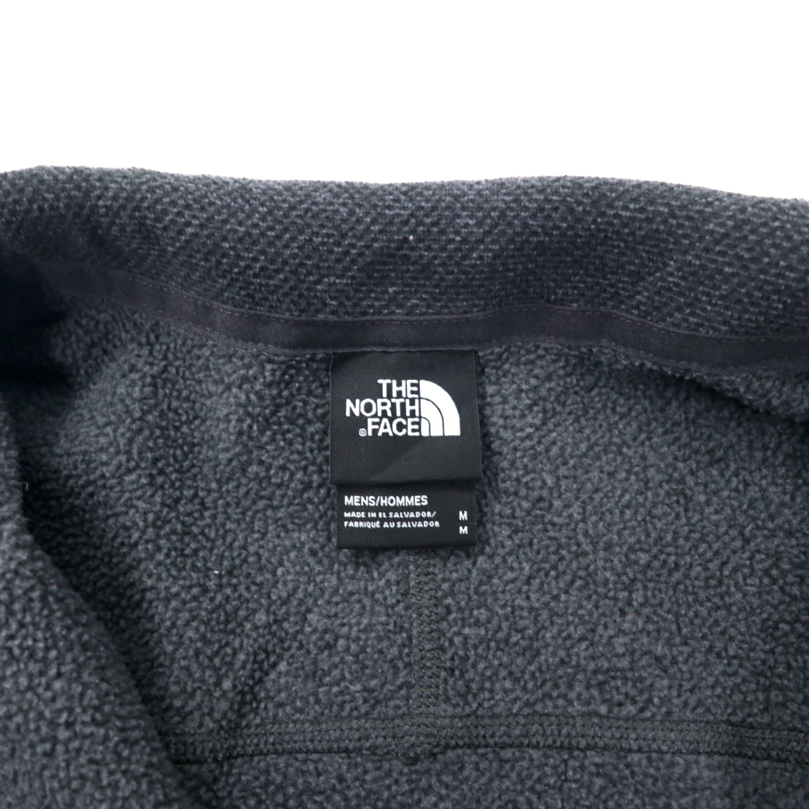 THE NORTH FACE giacca in pile con mezza zip M grigio poliestere ricamo logo a punto singolo