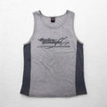HARLEY DAVIDSON anni '90 Made in USA Canotta L Grigia Cotone HONOLULU HAWAII Stampa su entrambi i lati
