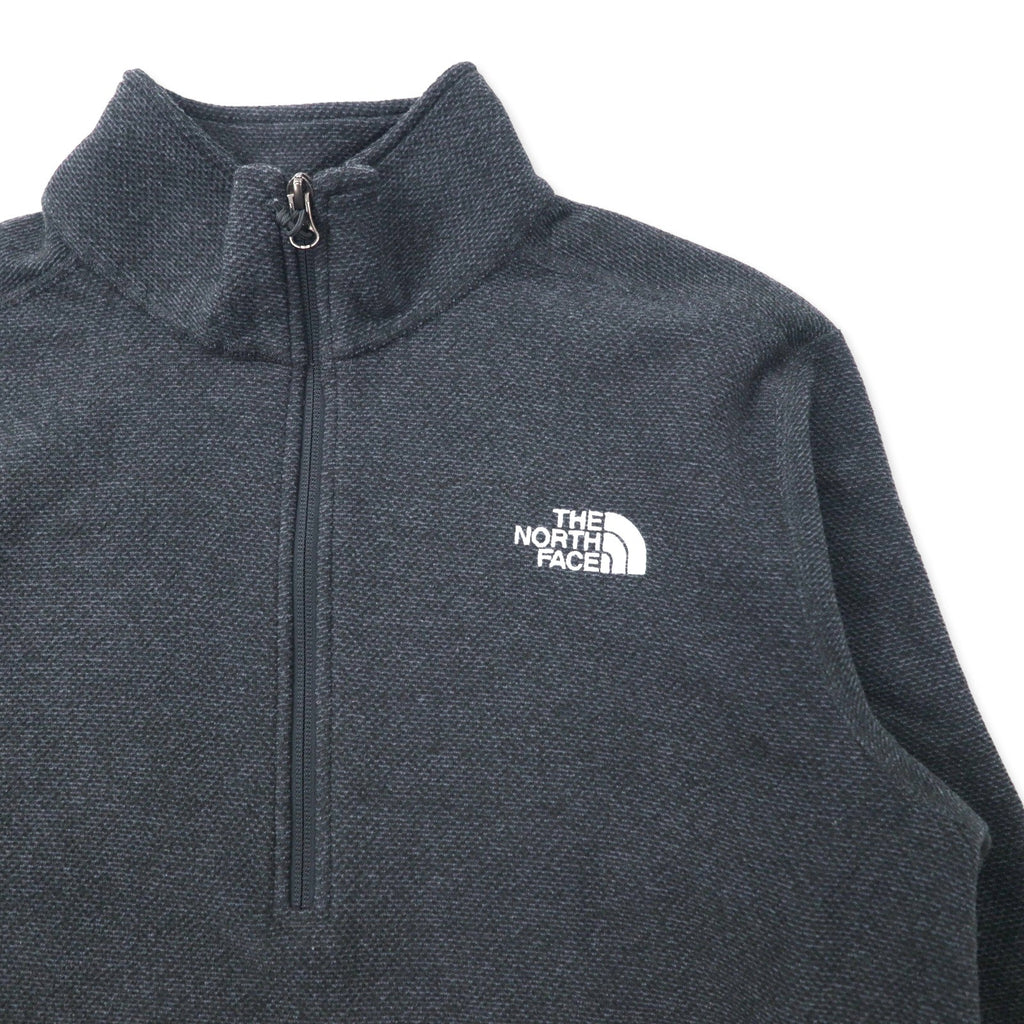 THE NORTH FACE giacca in pile con mezza zip M grigio poliestere ricamo logo a punto singolo