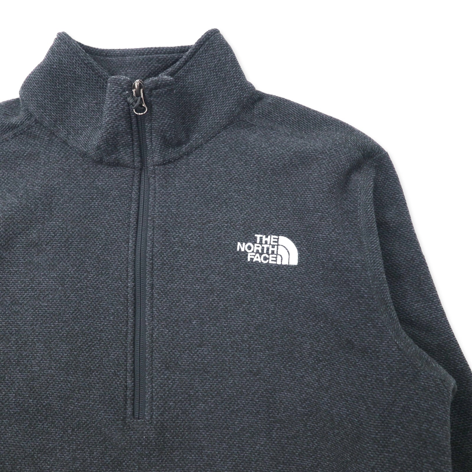 THE NORTH FACE giacca in pile con mezza zip M grigio poliestere ricamo logo a punto singolo