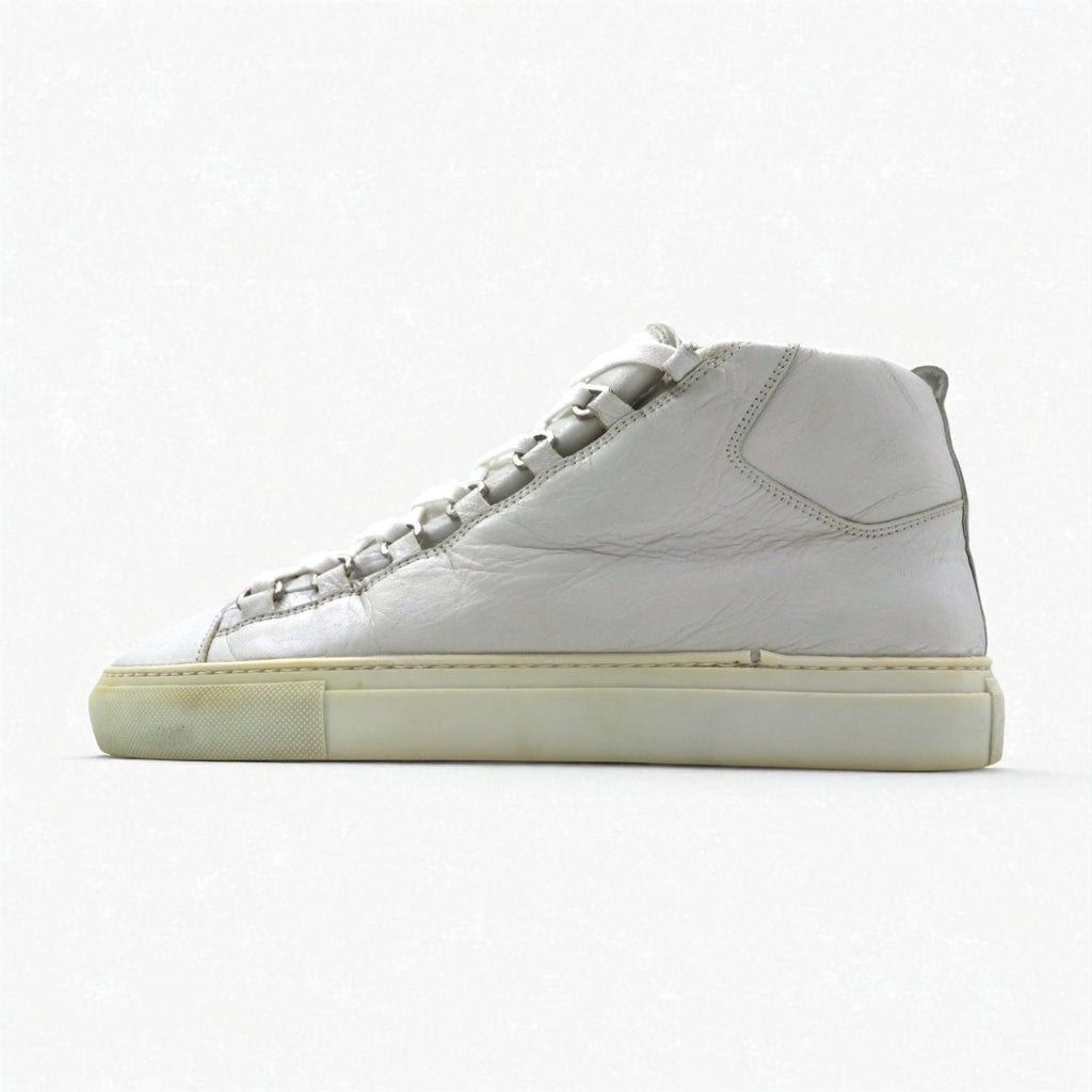 BALENCIAGA アリーナ ARENA OPAQUE レザー ハイカットスニーカー 27cm ホワイト 412381