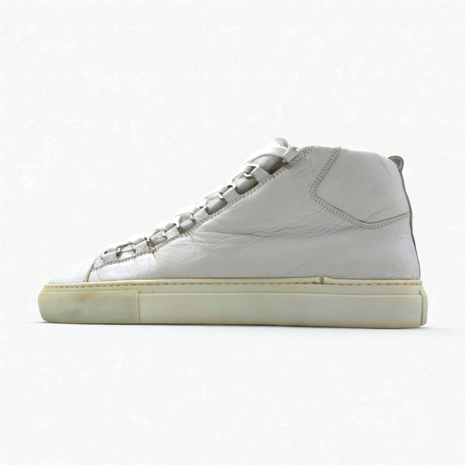 BALENCIAGA アリーナ ARENA OPAQUE レザー ハイカットスニーカー 27cm ホワイト 412381