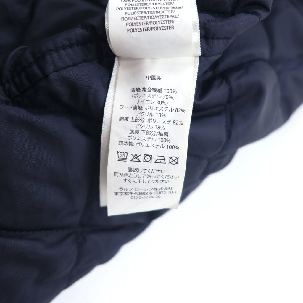 POLO RALPH LAUREN Parka Militare Bench Coat XL Giallo Poliestere Fodera in Pile Imbottita Coulisse Stampa Logo College Logo Posteriore