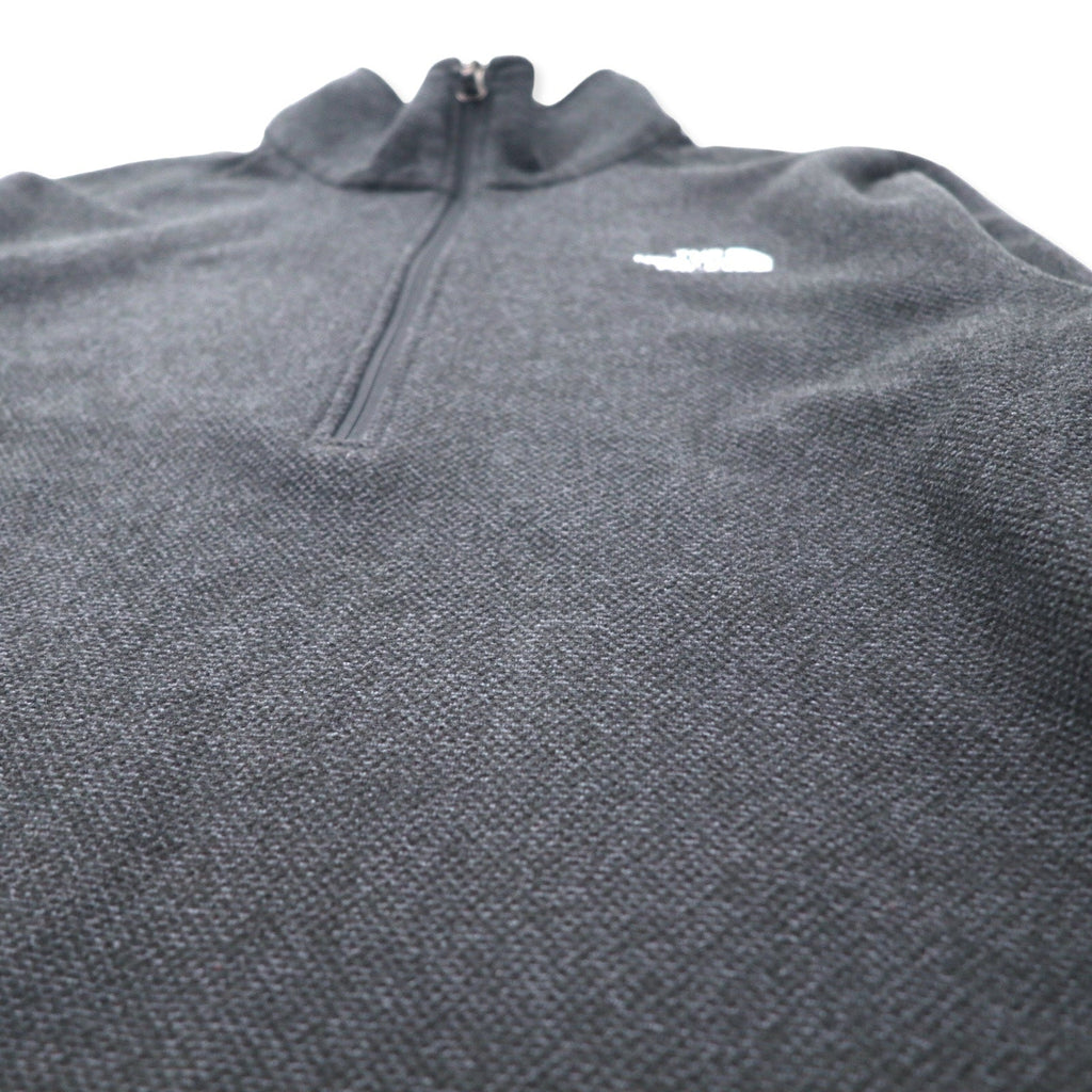 THE NORTH FACE giacca in pile con mezza zip M grigio poliestere ricamo logo a punto singolo