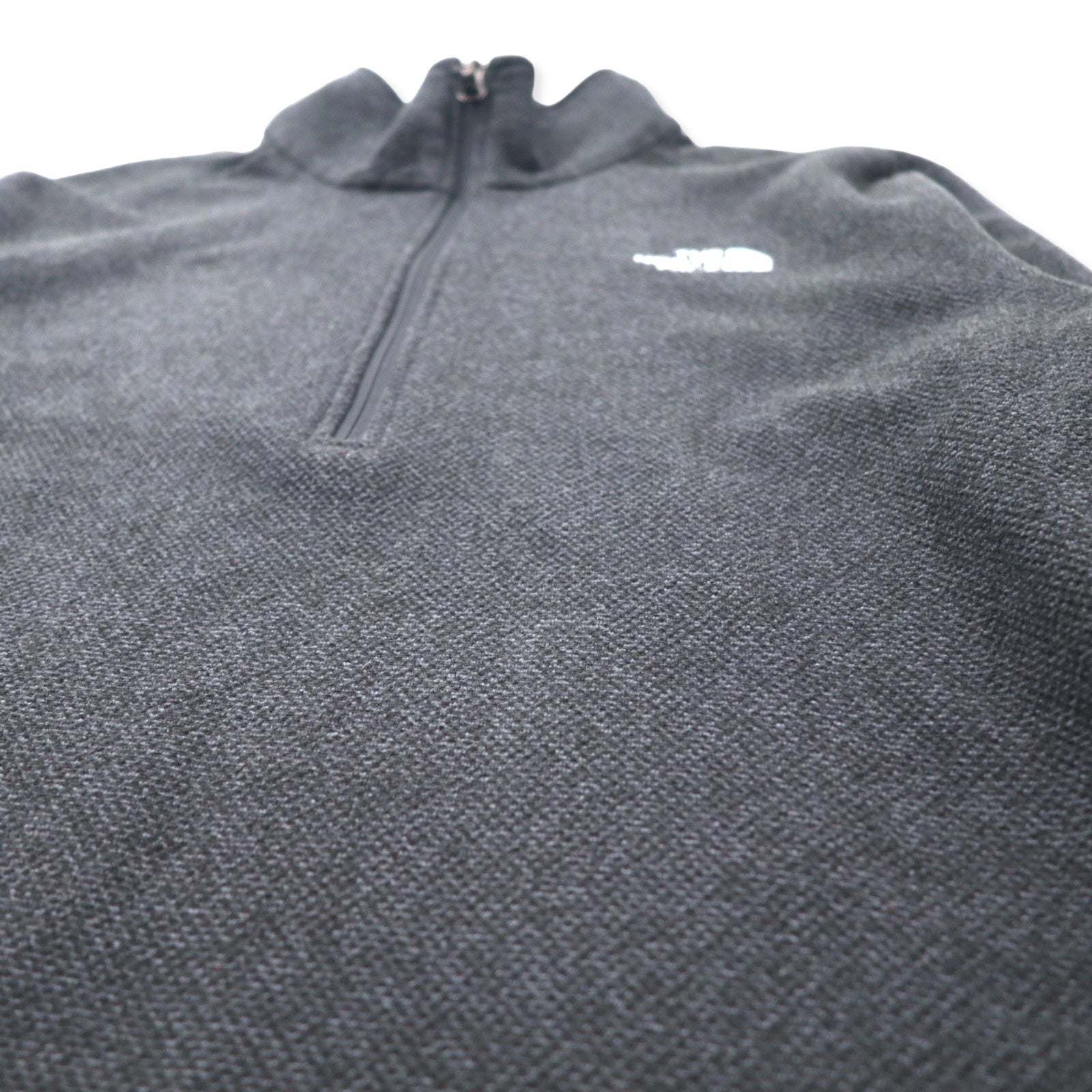 THE NORTH FACE giacca in pile con mezza zip M grigio poliestere ricamo logo a punto singolo