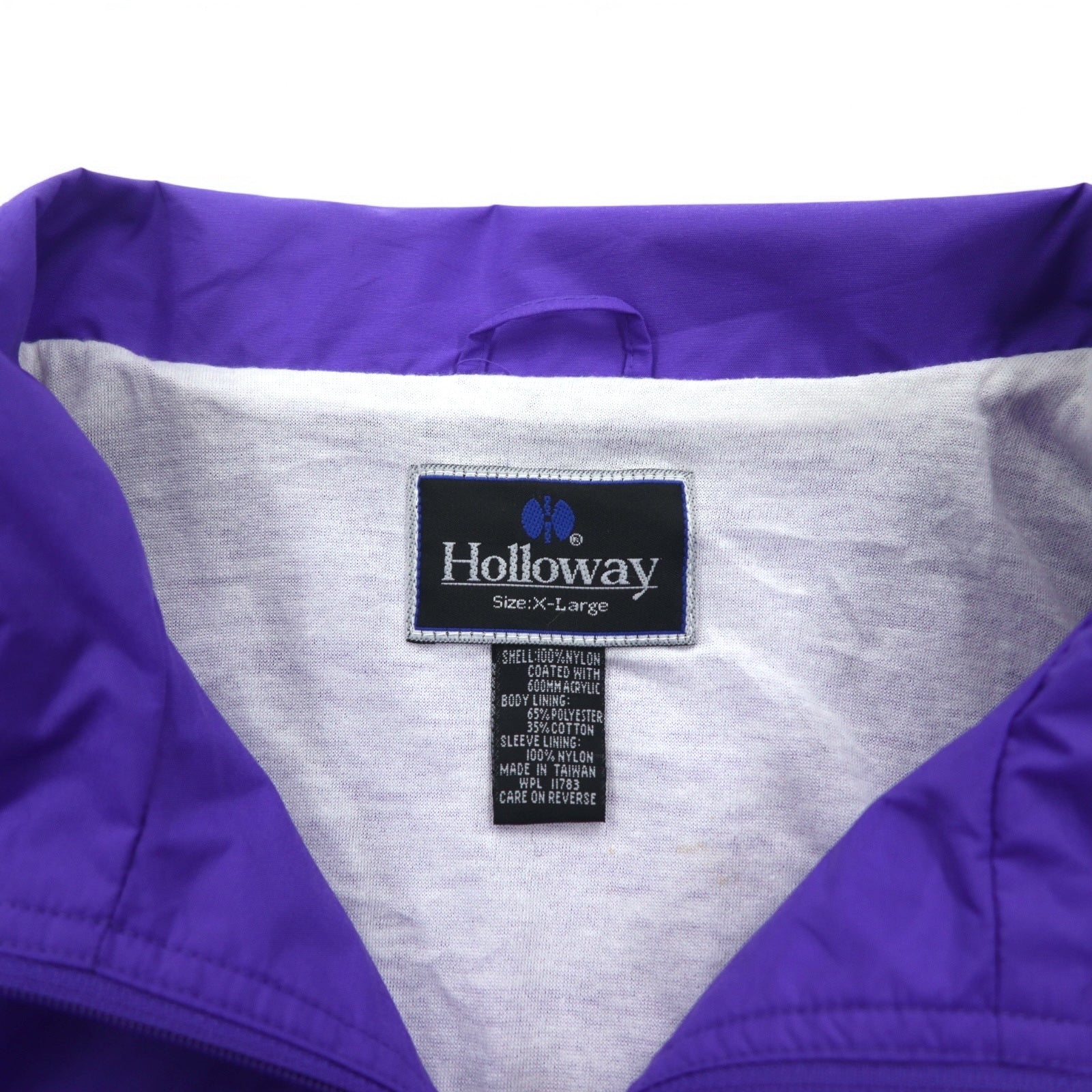 Giacca in nylon Holloway anni '90, taglia XL, colore viola, ricamo posteriore Corvette Club Chevrolet