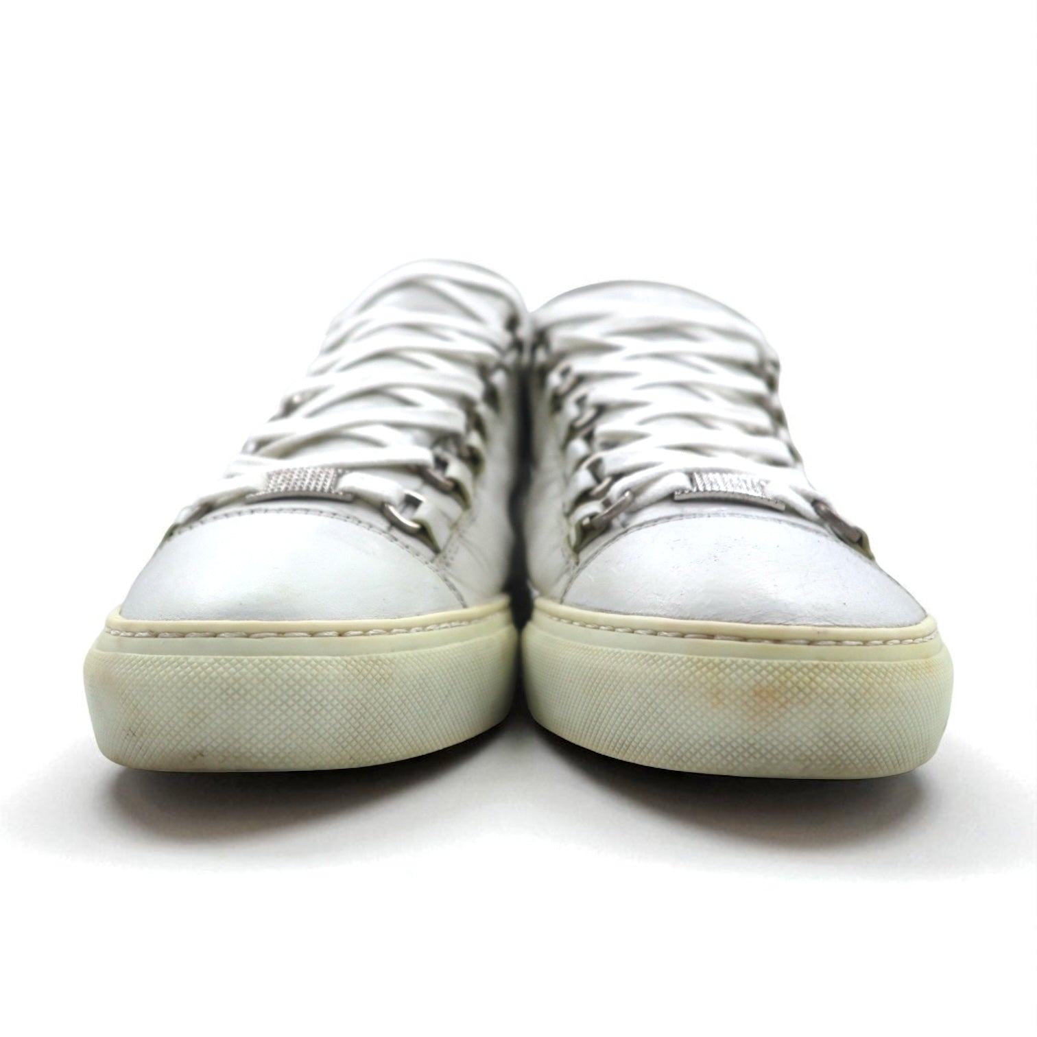 BALENCIAGA アリーナ ARENA OPAQUE レザー ハイカットスニーカー 27cm ホワイト 412381