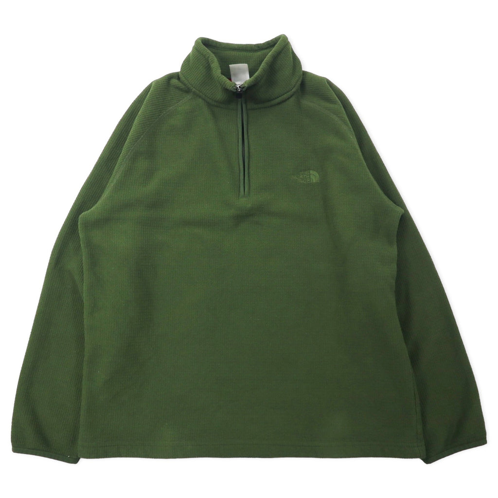 THE NORTH FACE Giacca in pile a mezza zip M Kaki Poliestere Logo ricamato a punto singolo