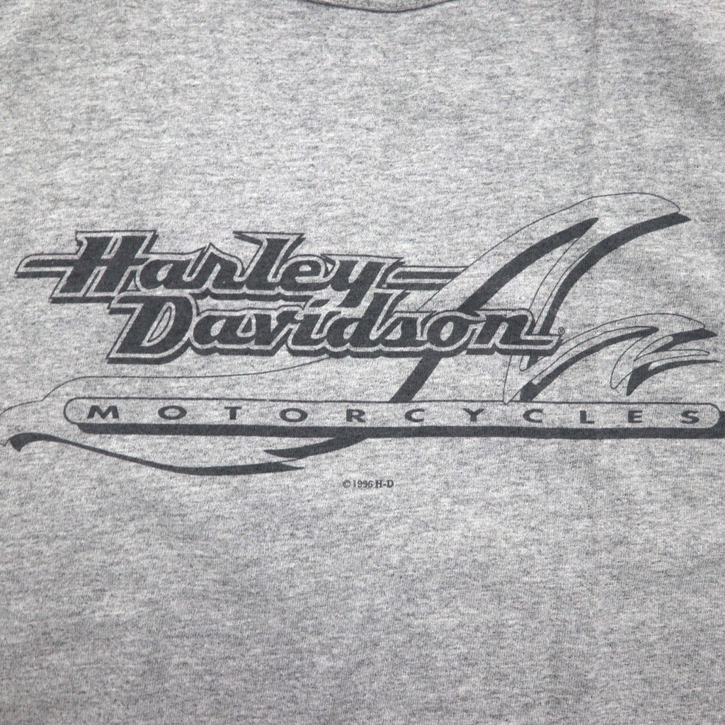 HARLEY DAVIDSON anni '90 Made in USA Canotta L Grigia Cotone HONOLULU HAWAII Stampa su entrambi i lati