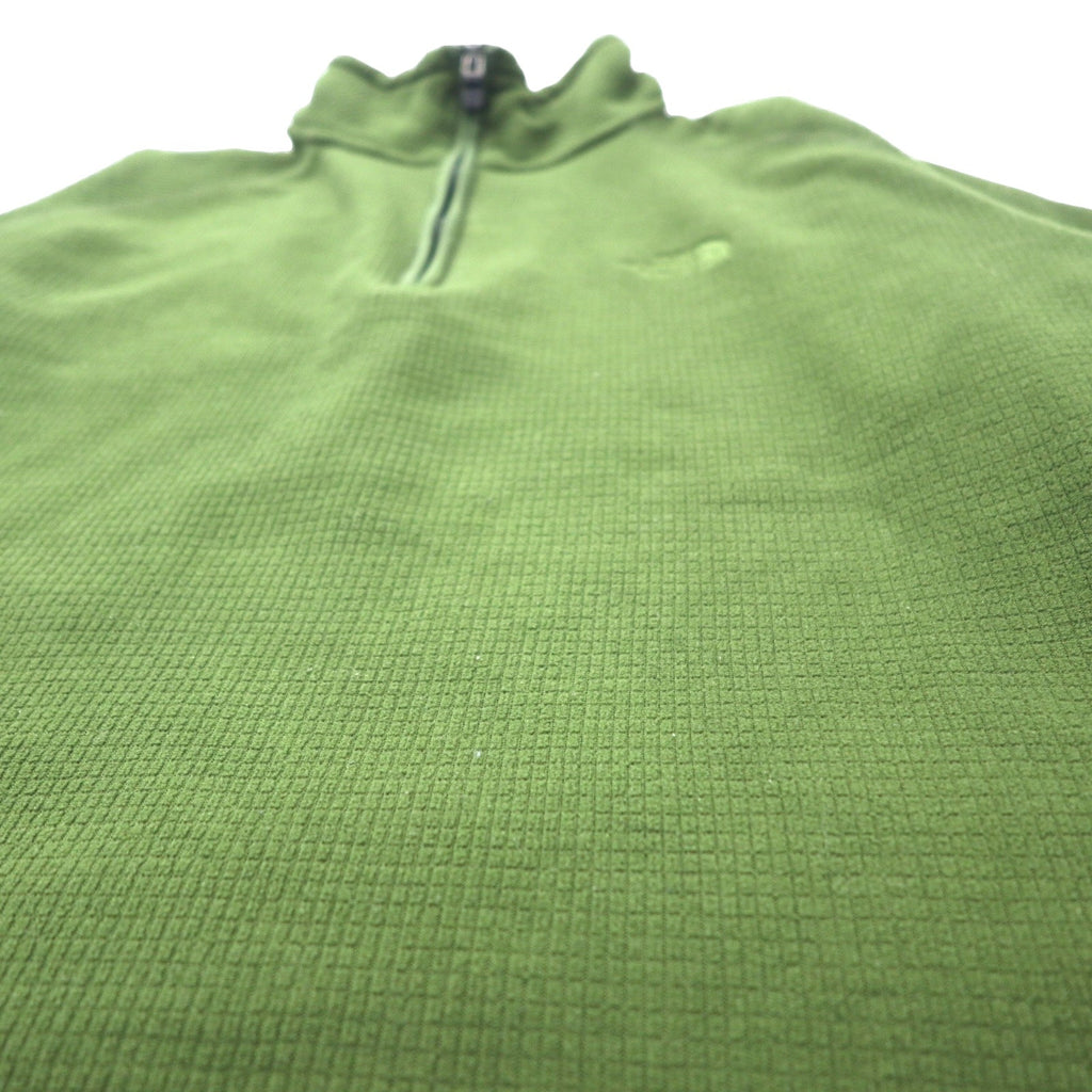 THE NORTH FACE Giacca in pile a mezza zip M Kaki Poliestere Logo ricamato a punto singolo
