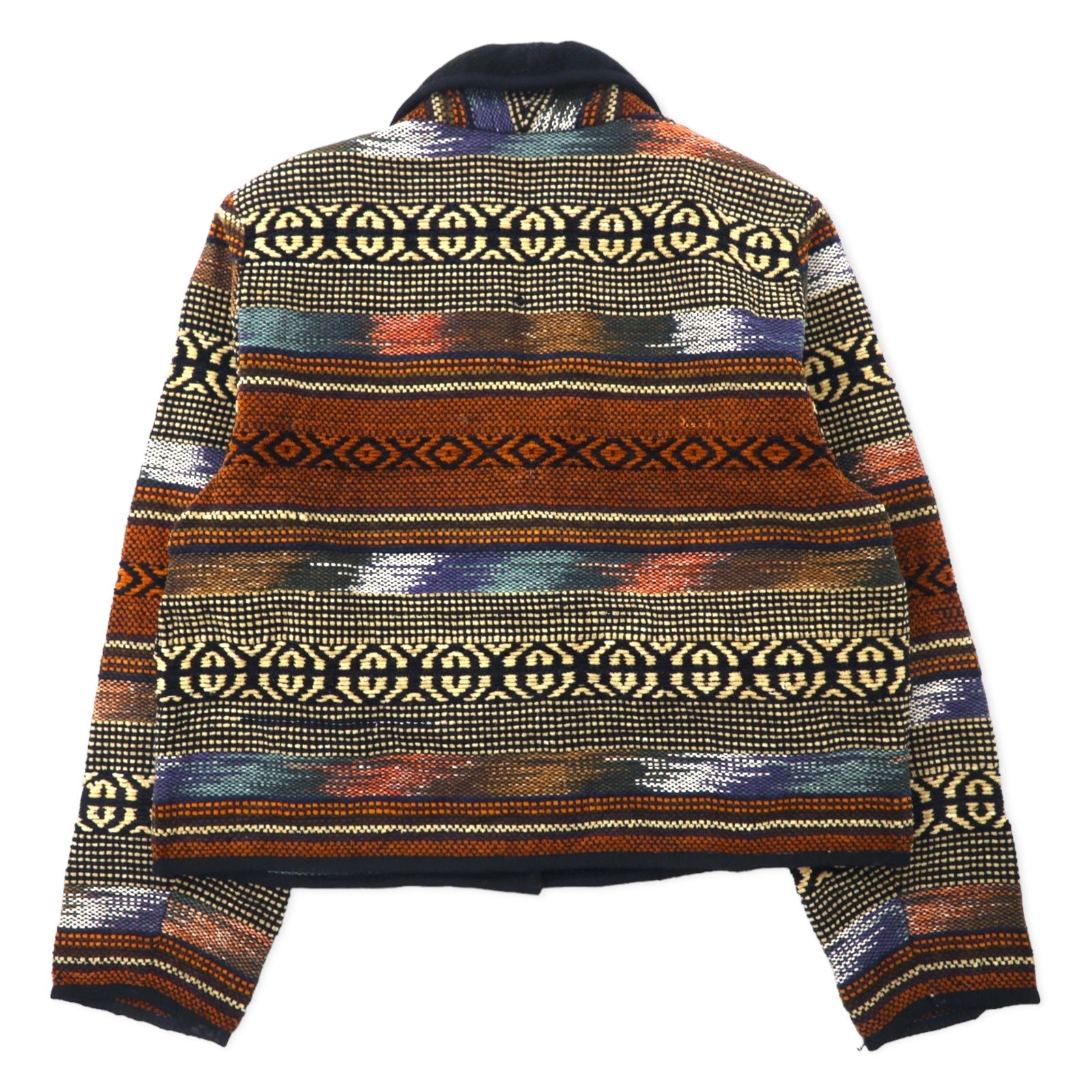 NEW IDENTITY Giacca jacquard Gobelin anni '90 L multicolore cotone fantasia all-over