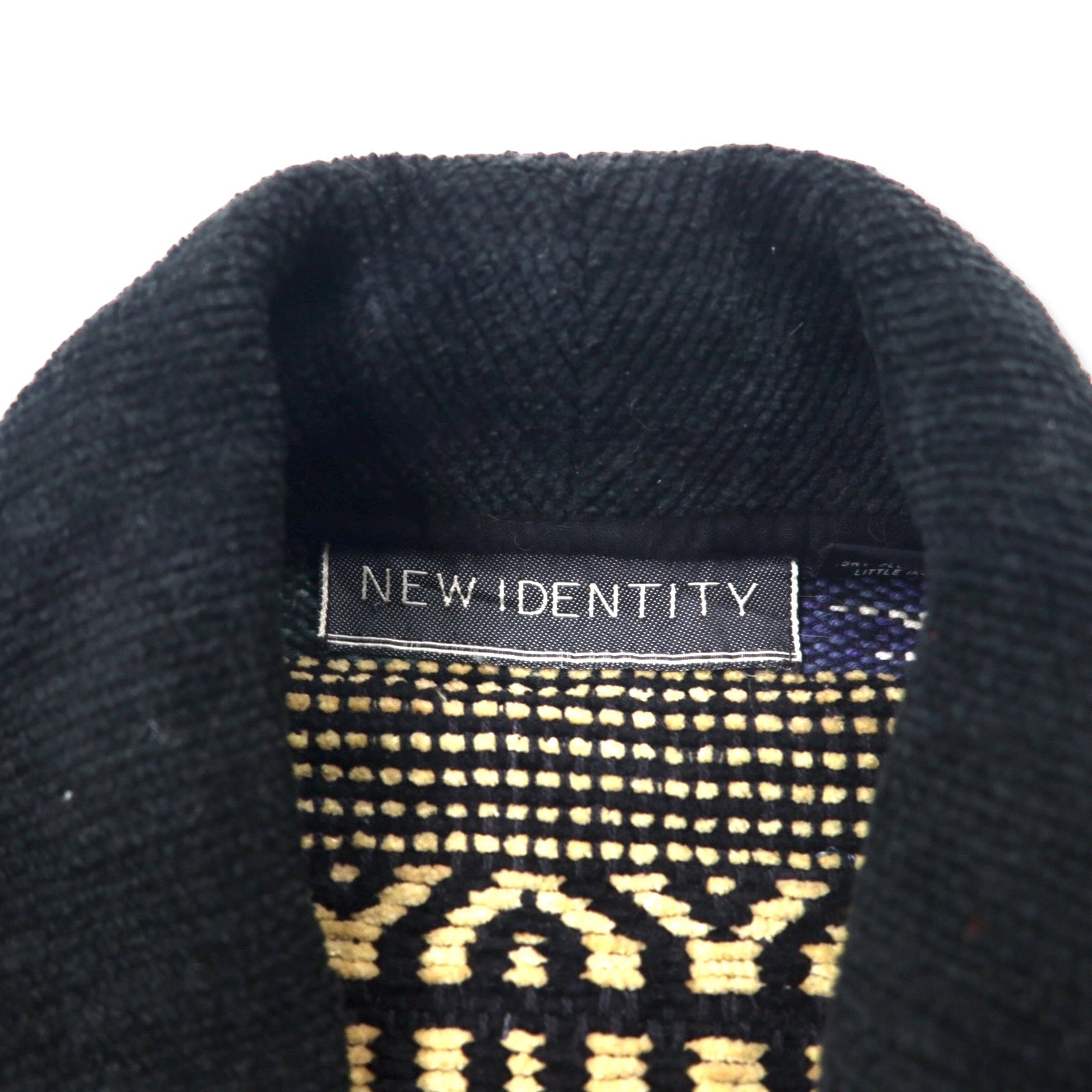 NEW IDENTITY Giacca jacquard Gobelin anni '90 L multicolore cotone fantasia all-over