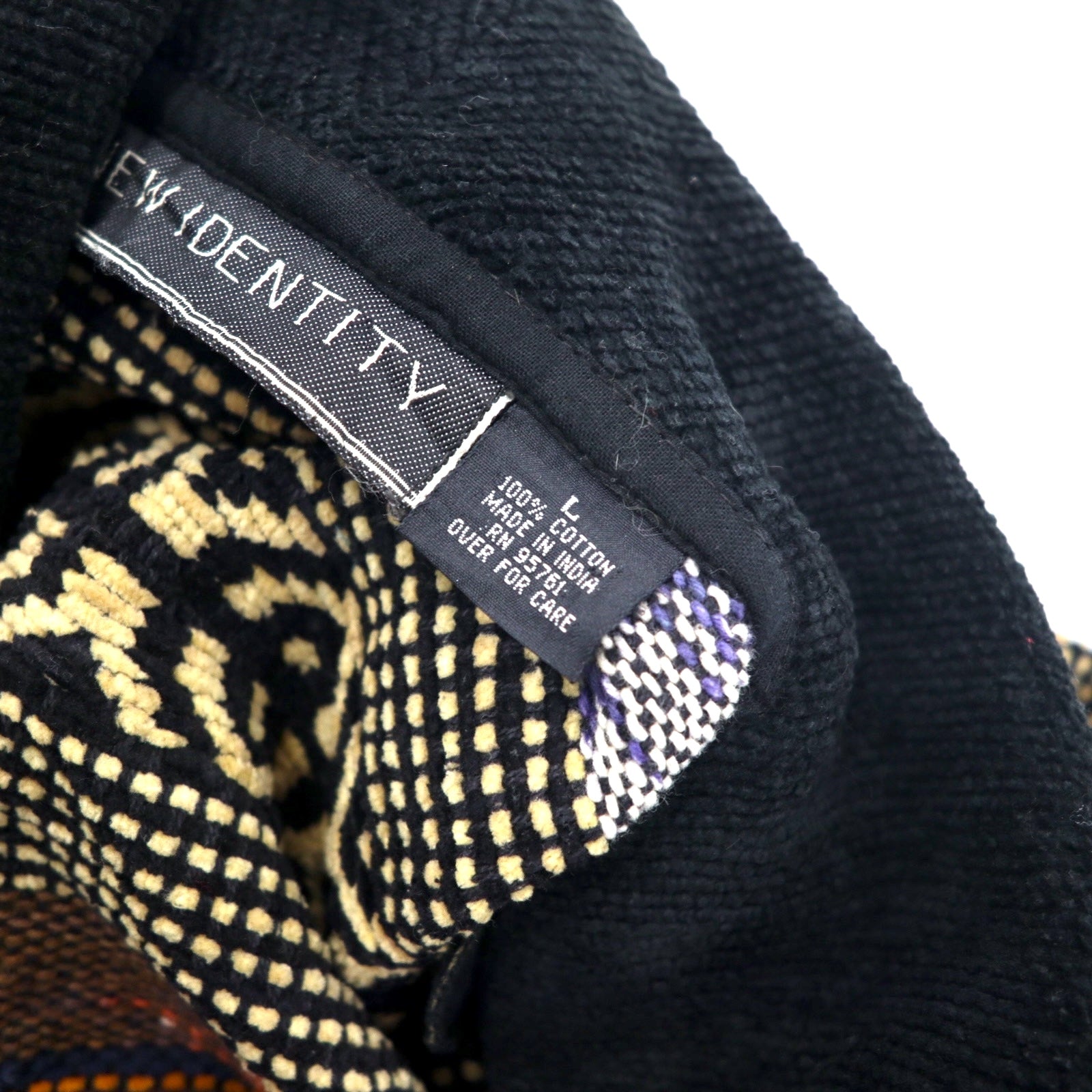NEW IDENTITY Giacca jacquard Gobelin anni '90 L multicolore cotone fantasia all-over