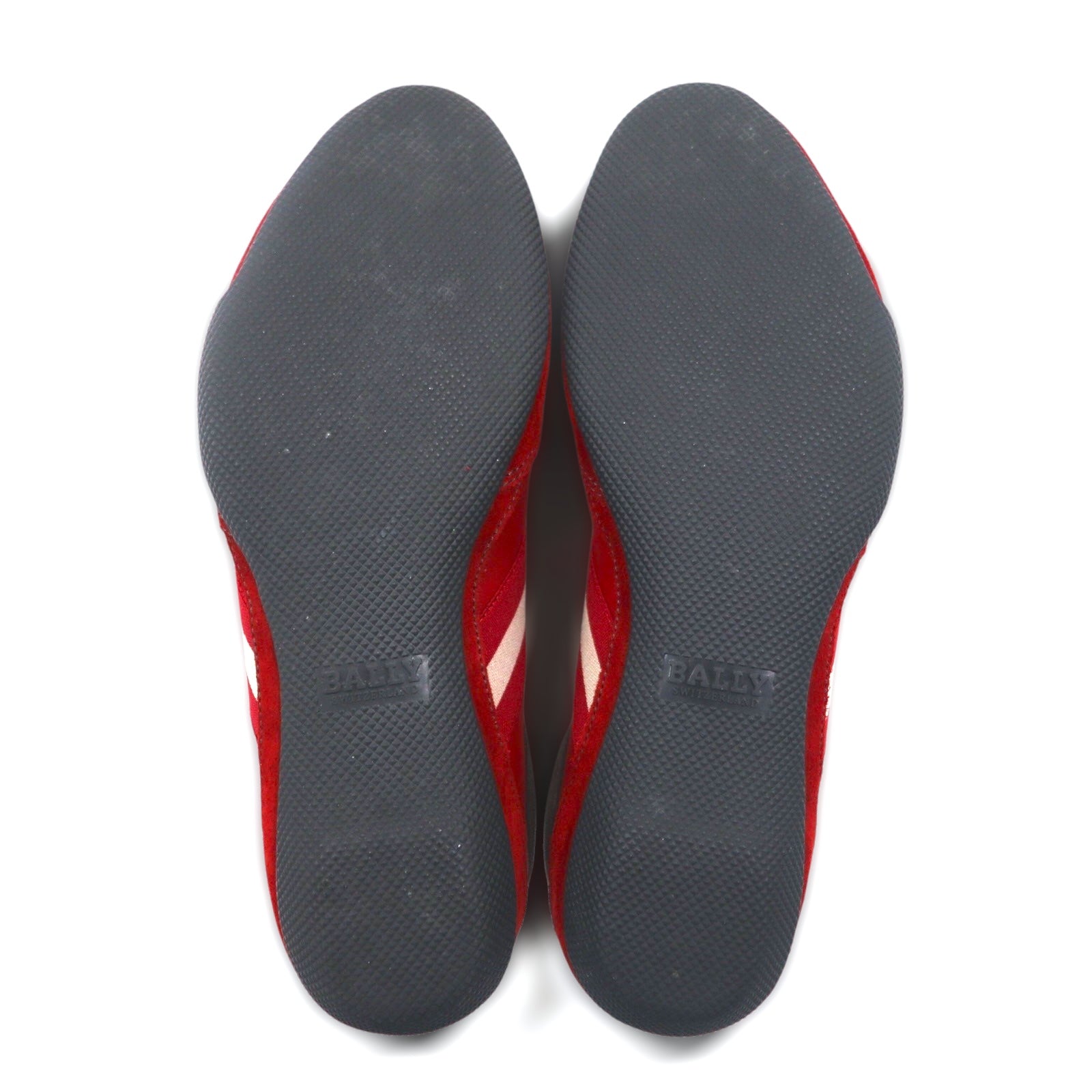 BALLY Scarpe da ginnastica stringate in pelle scamosciata Trainspotting made in Svizzera 24cm Rosso Pelle di vitello ASTRA / 221