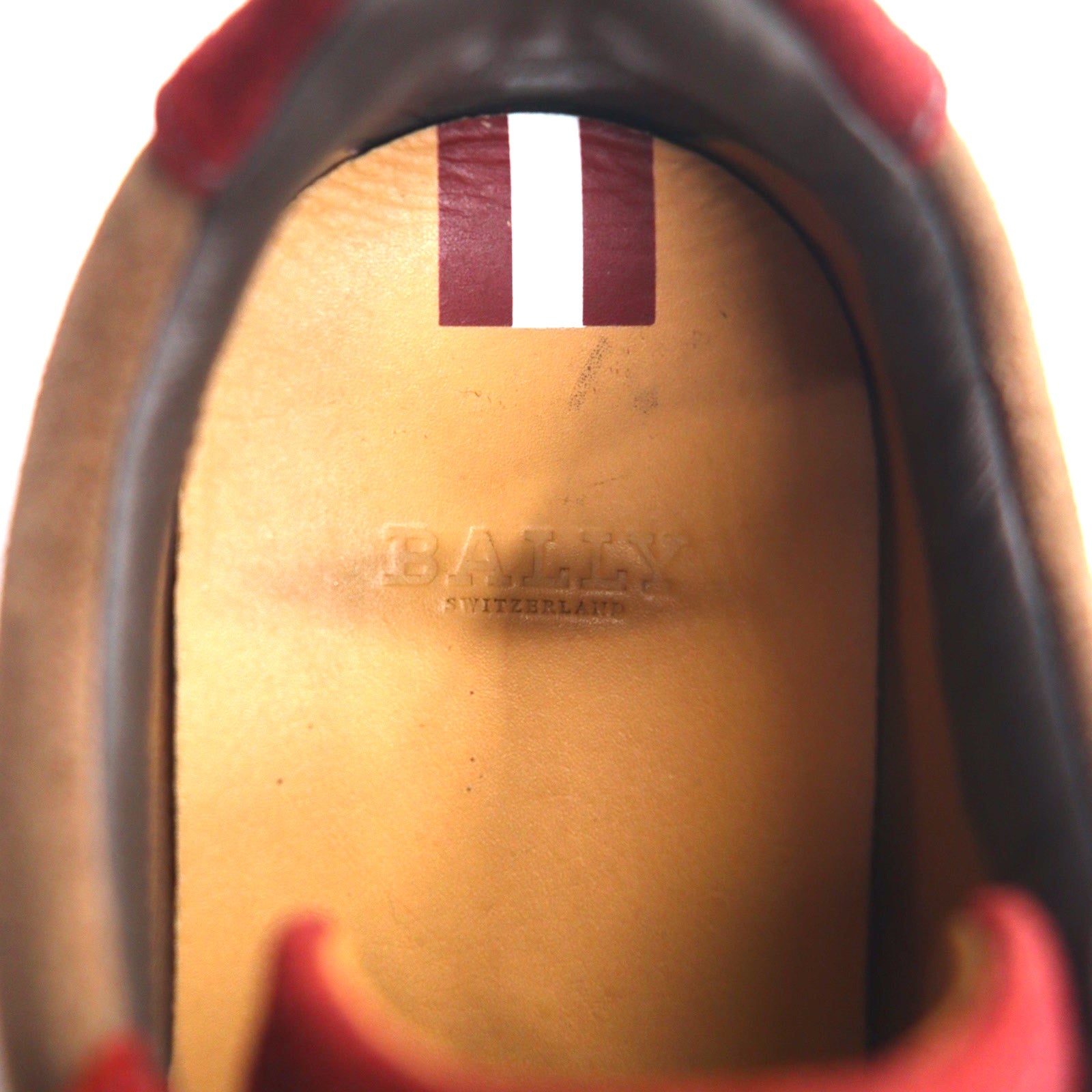 BALLY Scarpe da ginnastica stringate in pelle scamosciata Trainspotting made in Svizzera 24cm Rosso Pelle di vitello ASTRA / 221