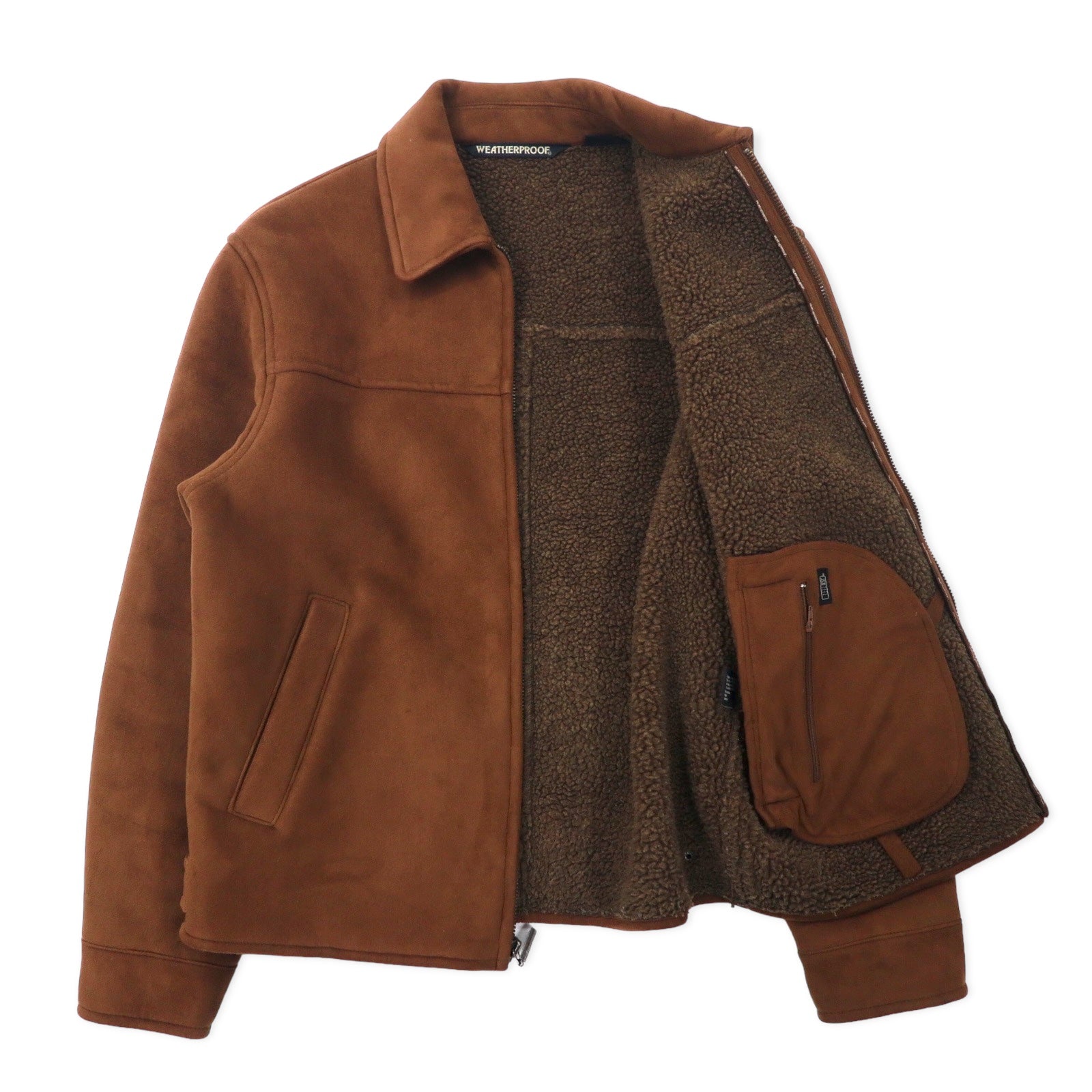 WEATHERPROOF Giacca in finta pelliccia S Marrone Poliestere Impermeabile