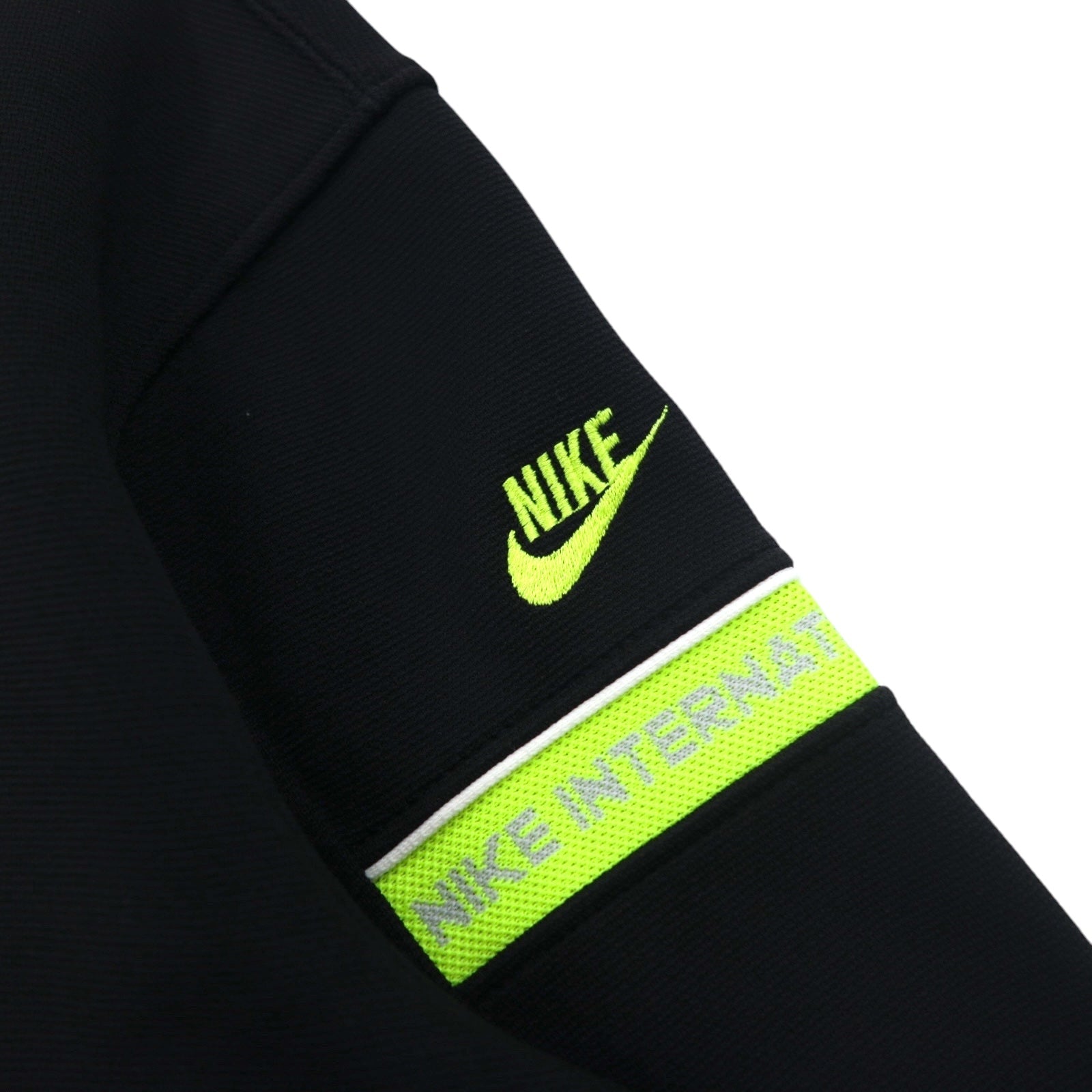 NIKE anni '80 INTERNATIONAL Giacca da jogging Tuta M Nero Swoosh Prodotto in Giappone