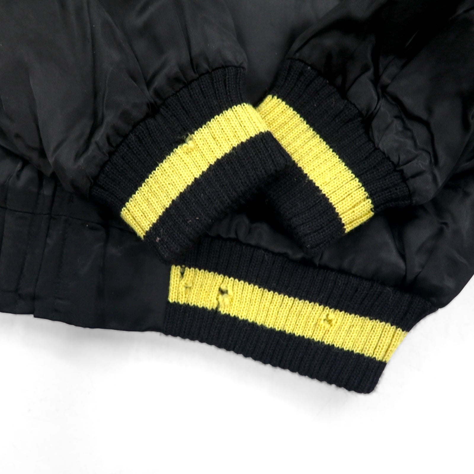 HOUSTON Anni '90 Giacca Souvenir Made in Japan L Nero Nylon Ricamato GIAPPONE Tigre Drago