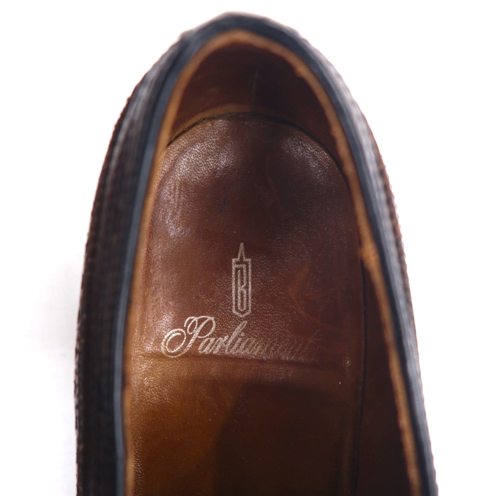 Scarpe brogue "wingtip" "country" in pelle marrone Parliament, prodotte negli USA negli anni '60, 28cm, C68 8513 LAST 6050