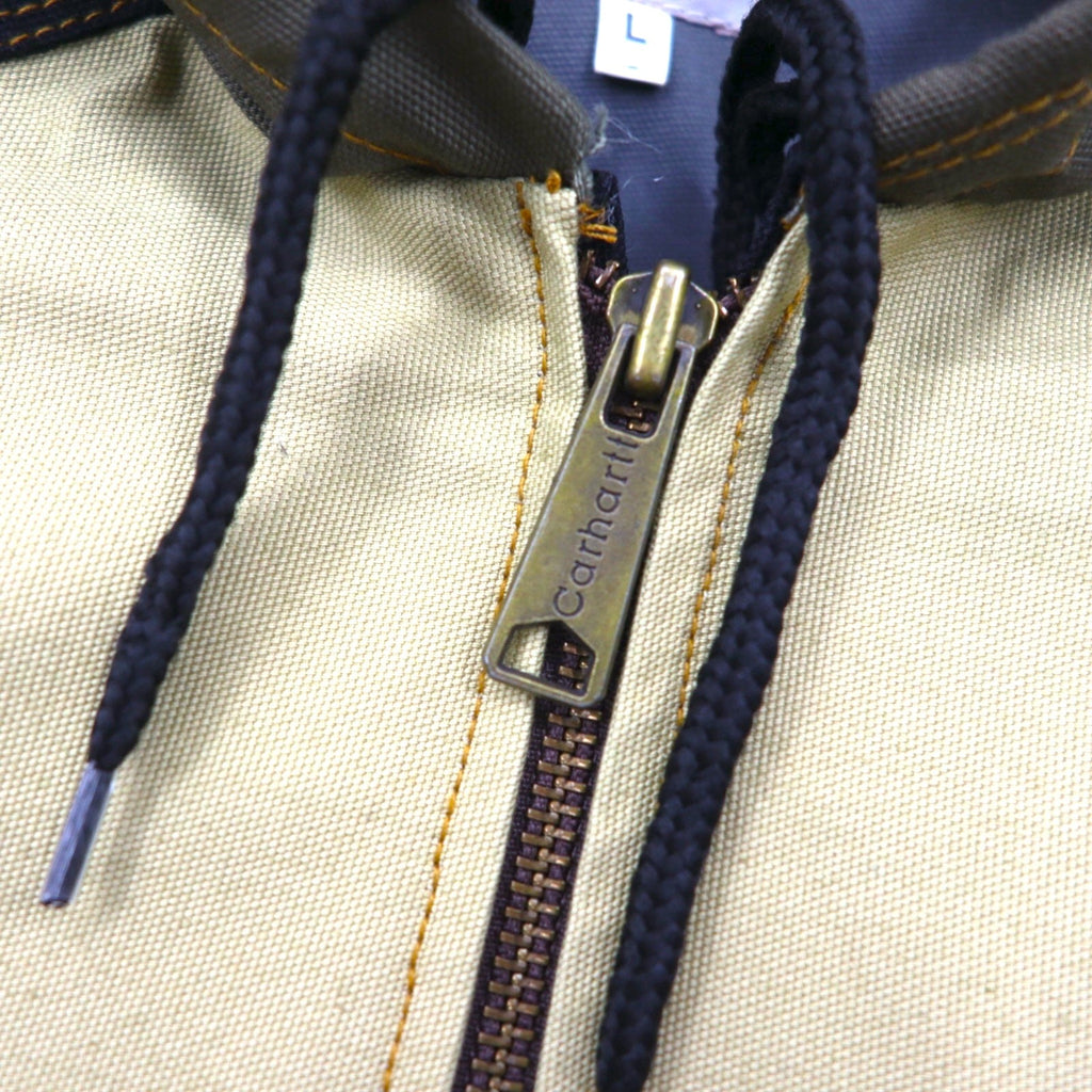 carhartt リメイク 再構築 カラーブロック ダック アクティブジャケット パーカー L マルチカラー クレイジーパターン コットン