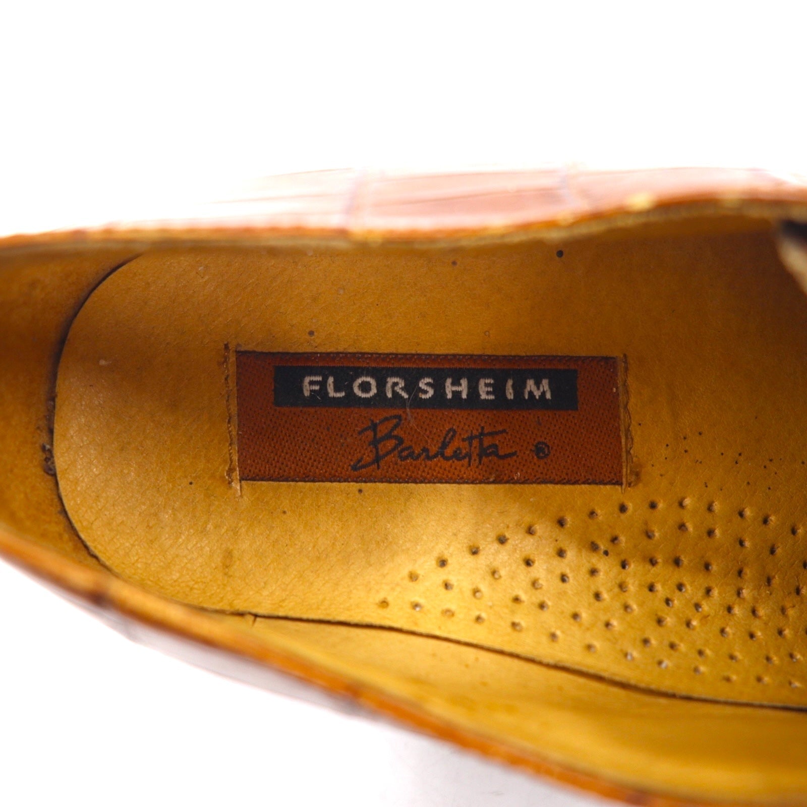 FLORSHEIM Barletta Mocassini Eleganti con Punta a Moc Toe e Stampa Coccodrillo 26.5cm Marrone Pelle Nappine 17022-03