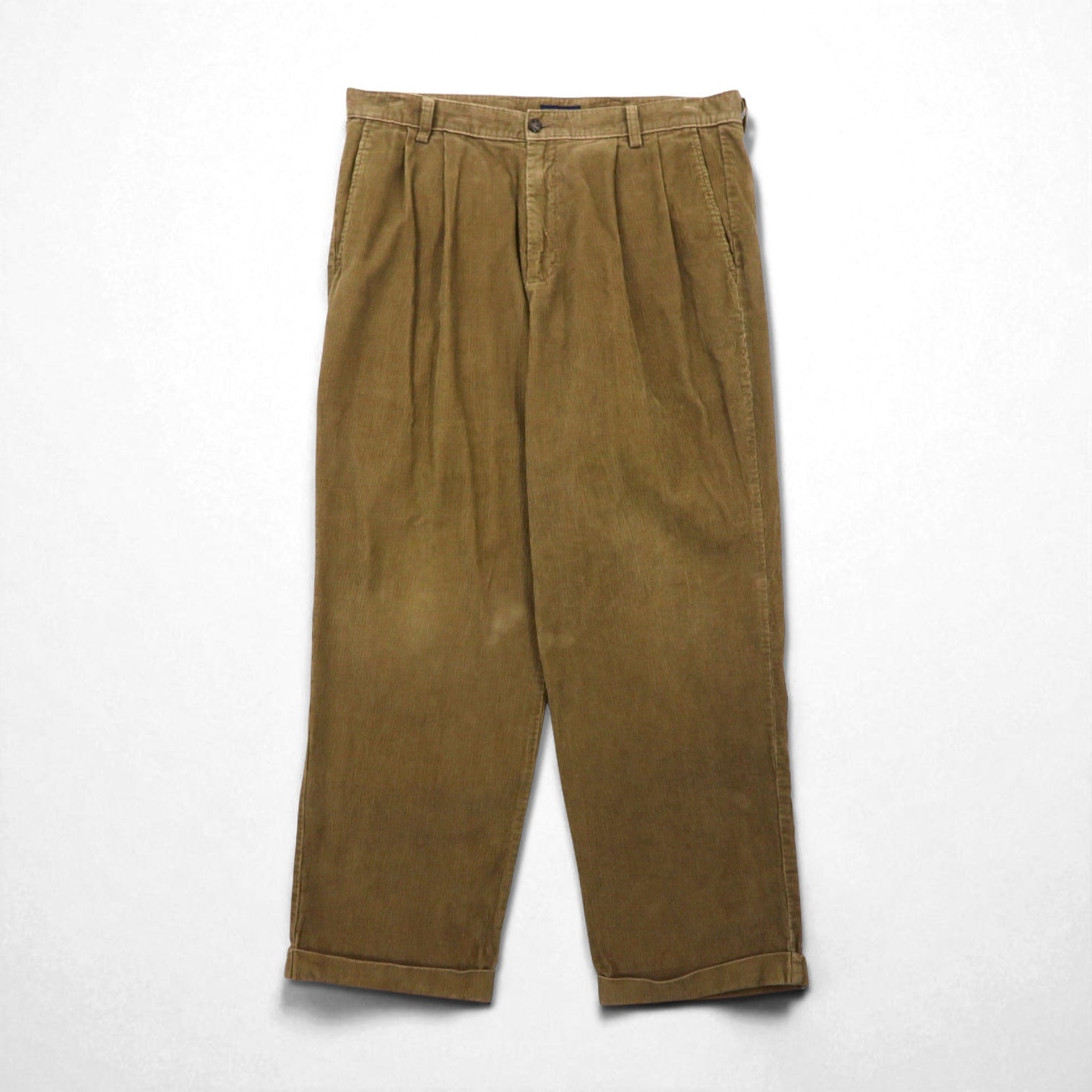 DOCKERS (Levi's) Pantaloni in velluto a coste larghi a 2 pieghe anni 2000, taglia L, marroni