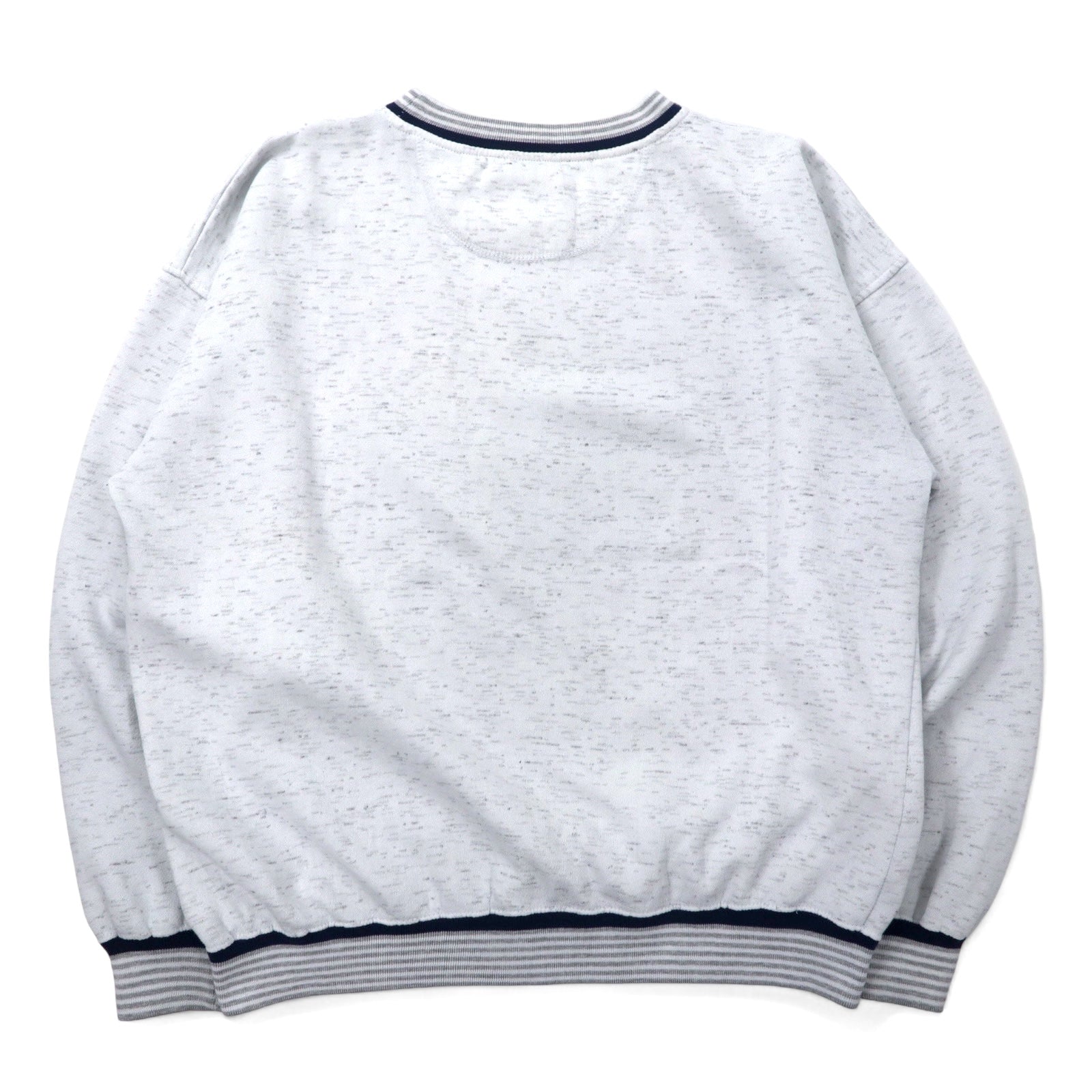 Anni '90 GEAR FOR SPORTS felpa girocollo rigata L grigio cotone poliestere Avalon Lake