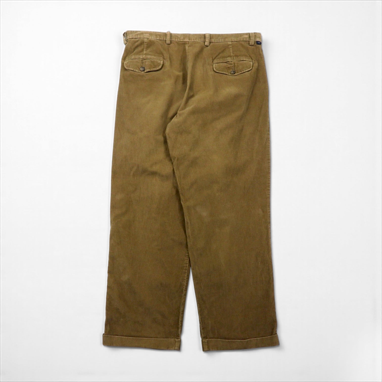 DOCKERS (Levi's) Pantaloni in velluto a coste larghi a 2 pieghe anni 2000, taglia L, marroni