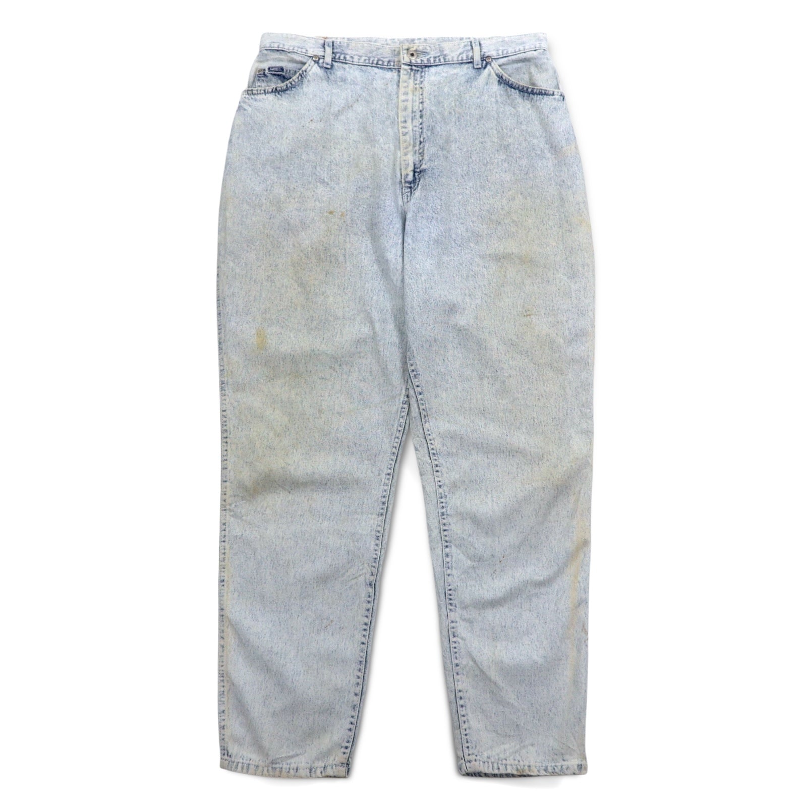 Lee anni '80 Made in USA Union Ticket Jeans in denim lavato con acido a gamba affusolata 3XL Indaco Blu 307-5099